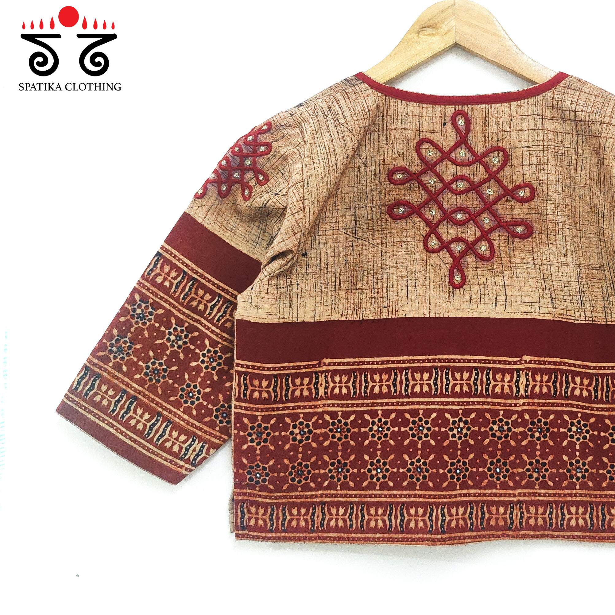 The Kolam Ajrak Long Blouse