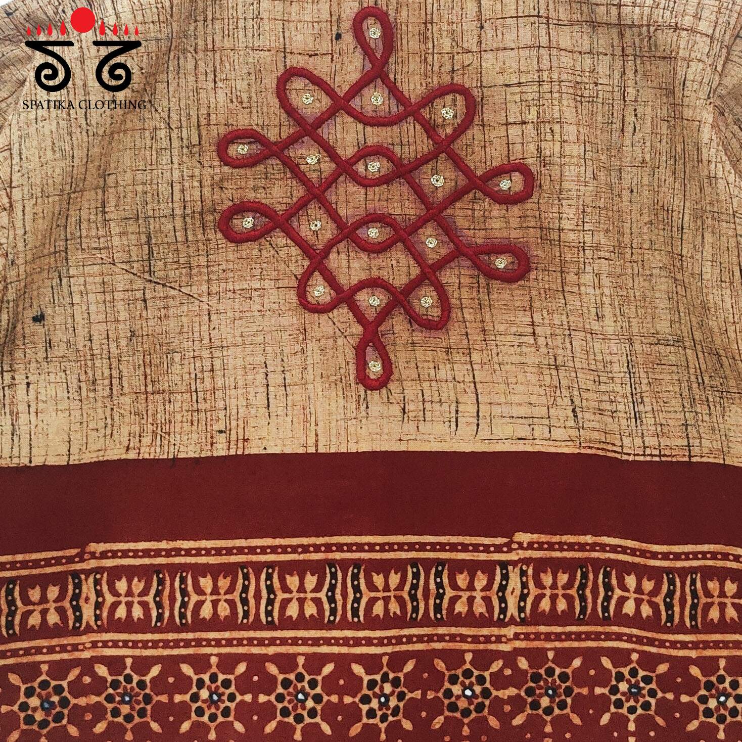 The Kolam Ajrak Long Blouse
