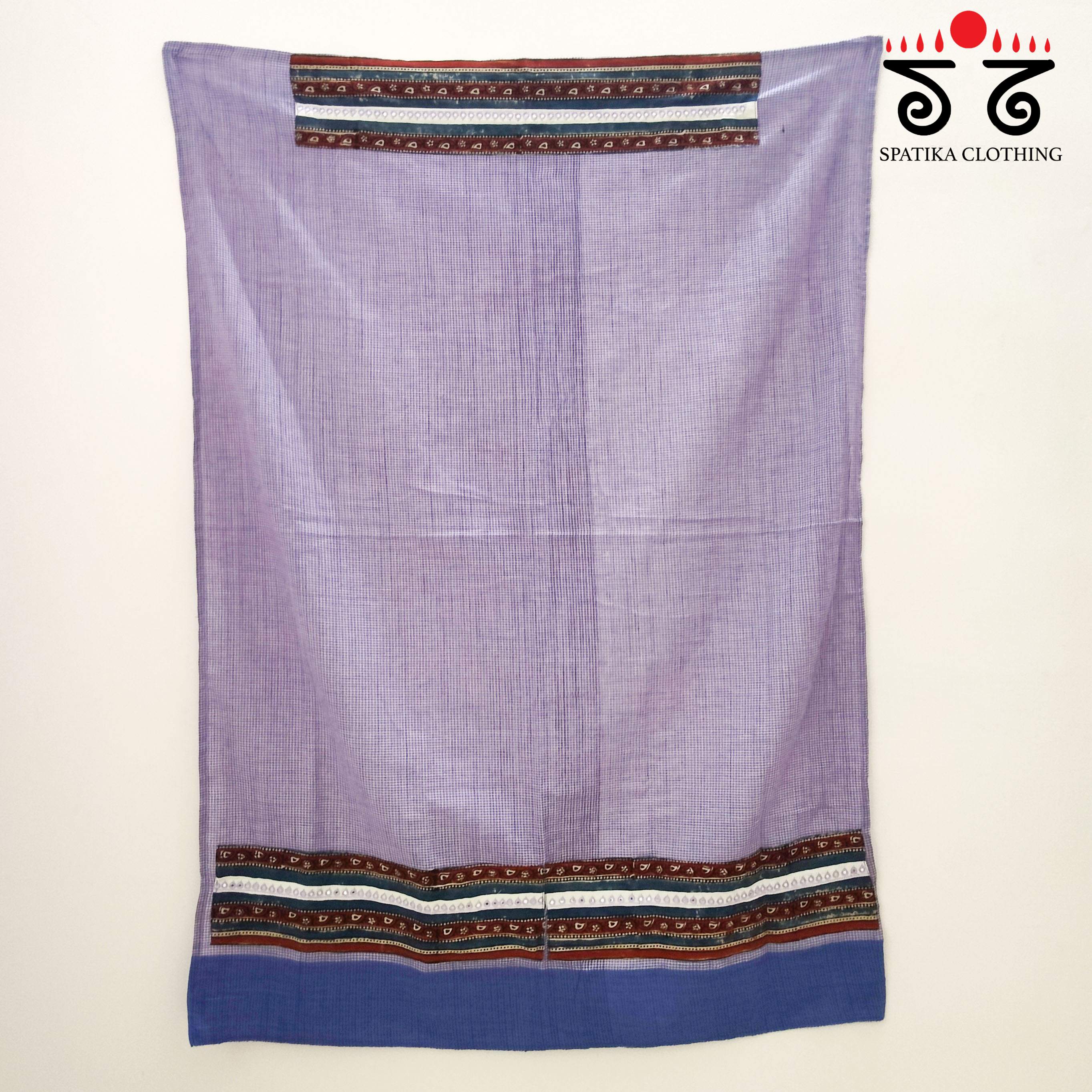 Hand Embroidered Ilkal Blouse Fabric