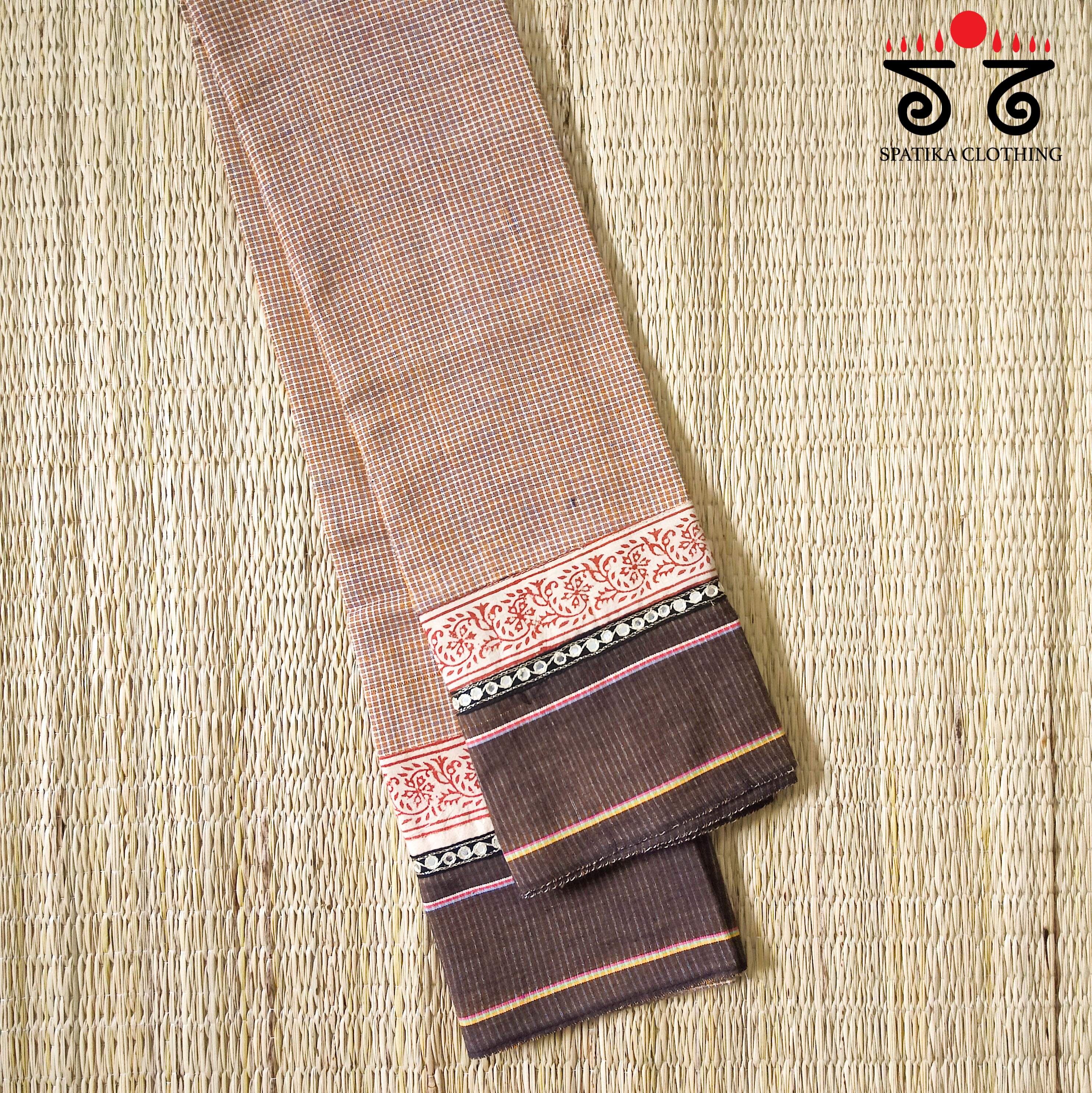 Hand Embroidered Ilkal Blouse Fabric