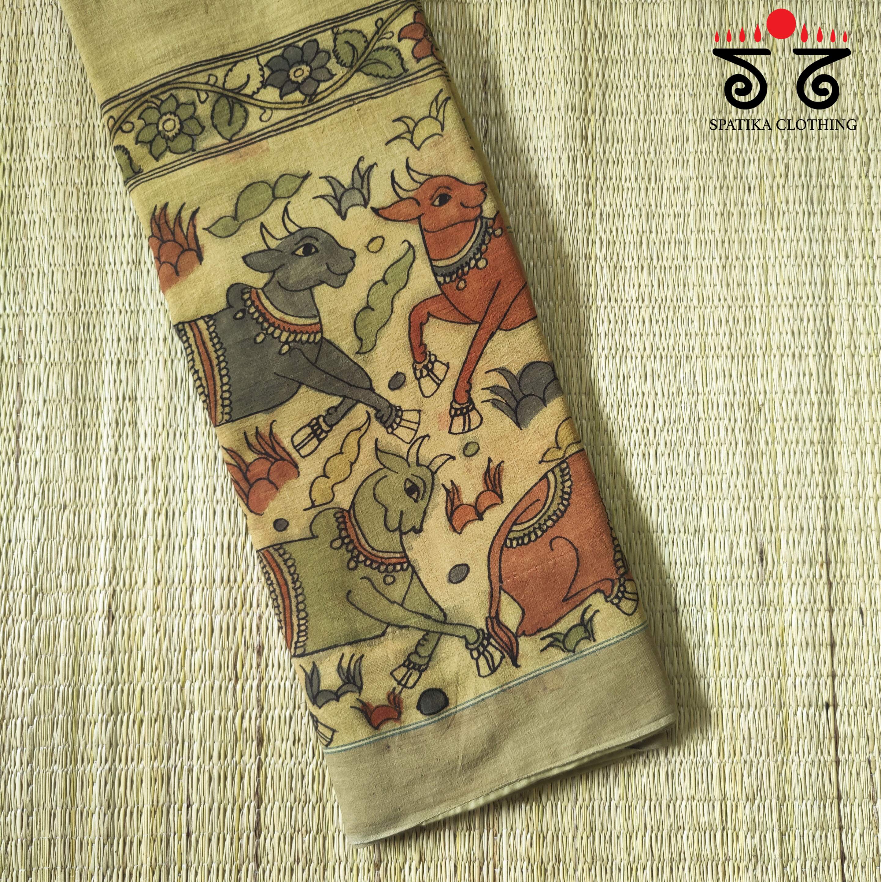 Kalamkari Handspun Cotton Saree