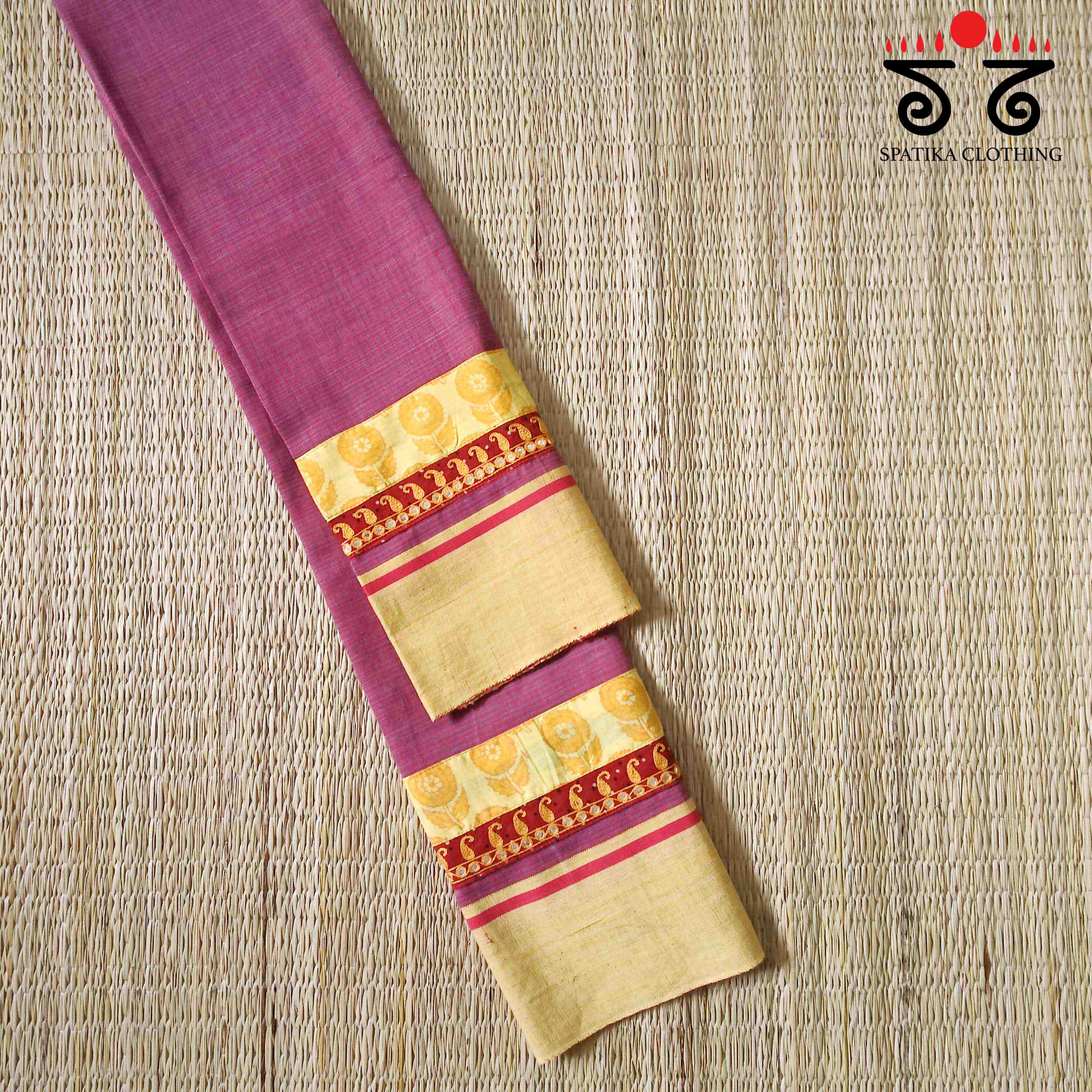 Hand Embroidered Ilkal Blouse Fabric