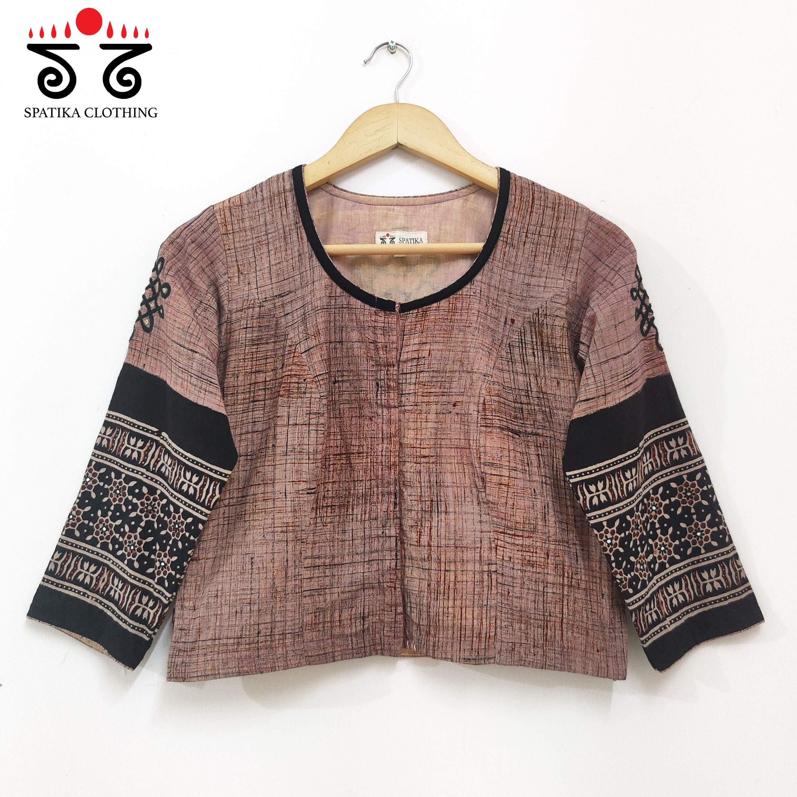 The Kolam Ajrak Long Blouse