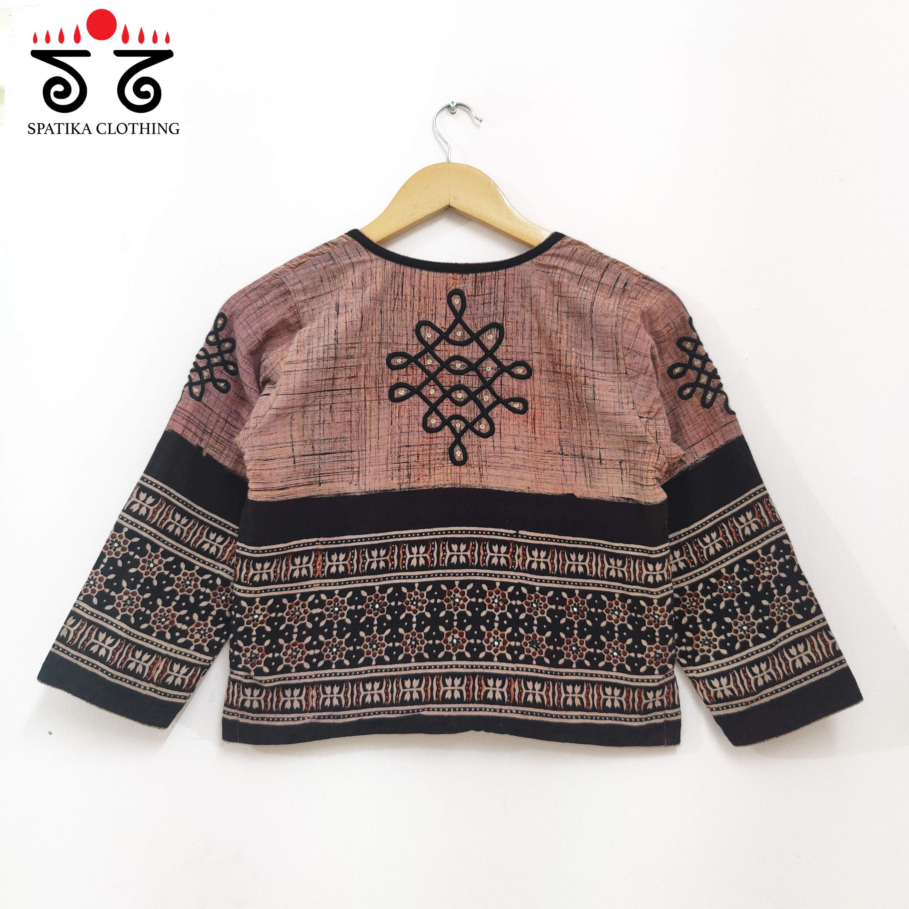 The Kolam Ajrak Long Blouse
