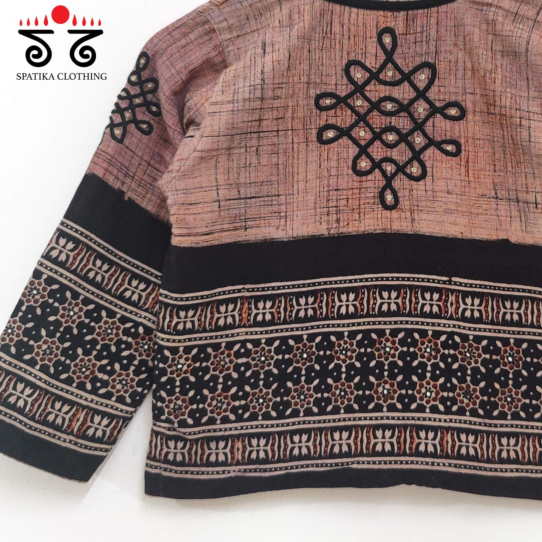 The Kolam Ajrak Long Blouse