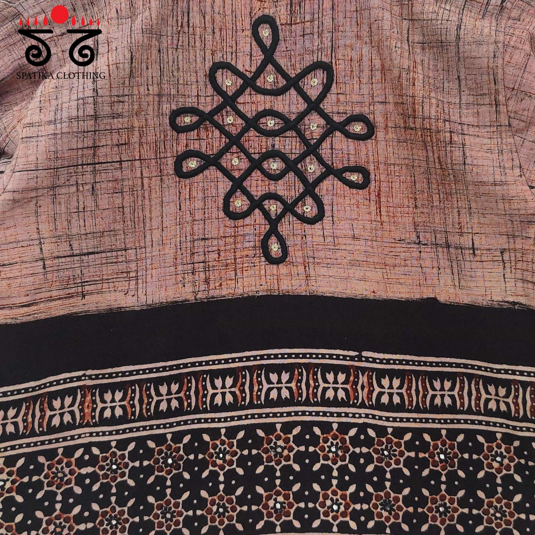 The Kolam Ajrak Long Blouse