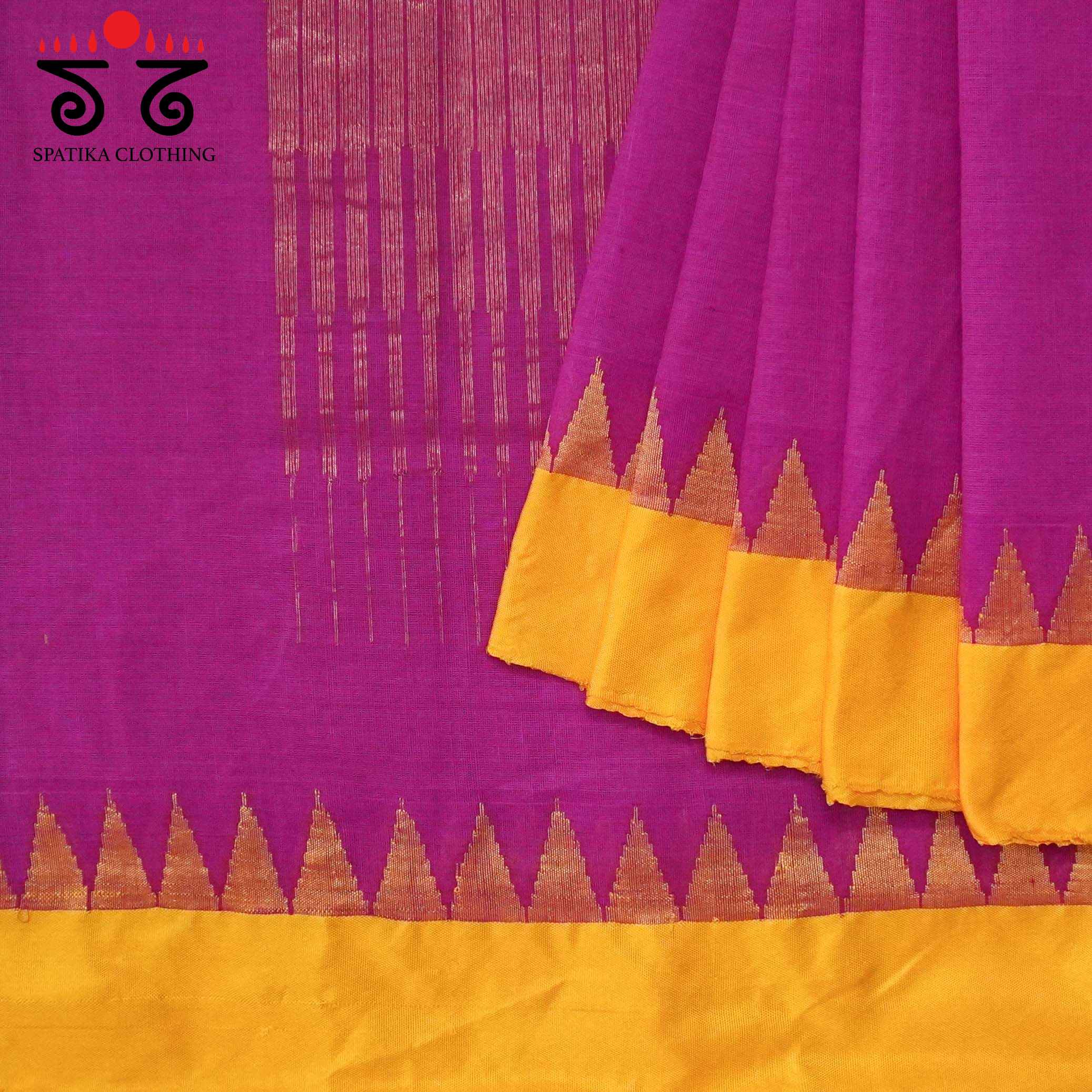 Ponduru Handspun Saree - With Silk border