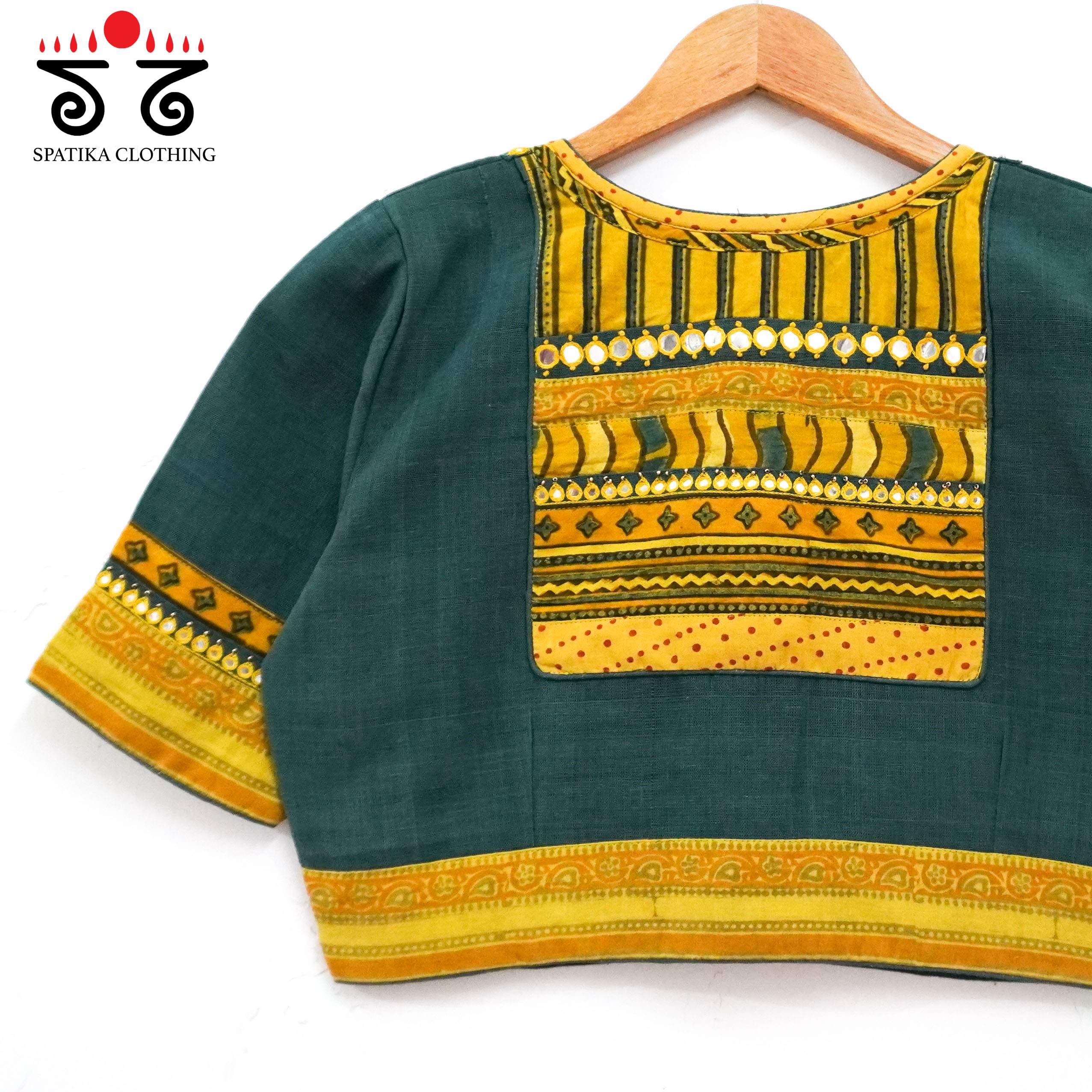 Ajrak Patch Work Blouse New!