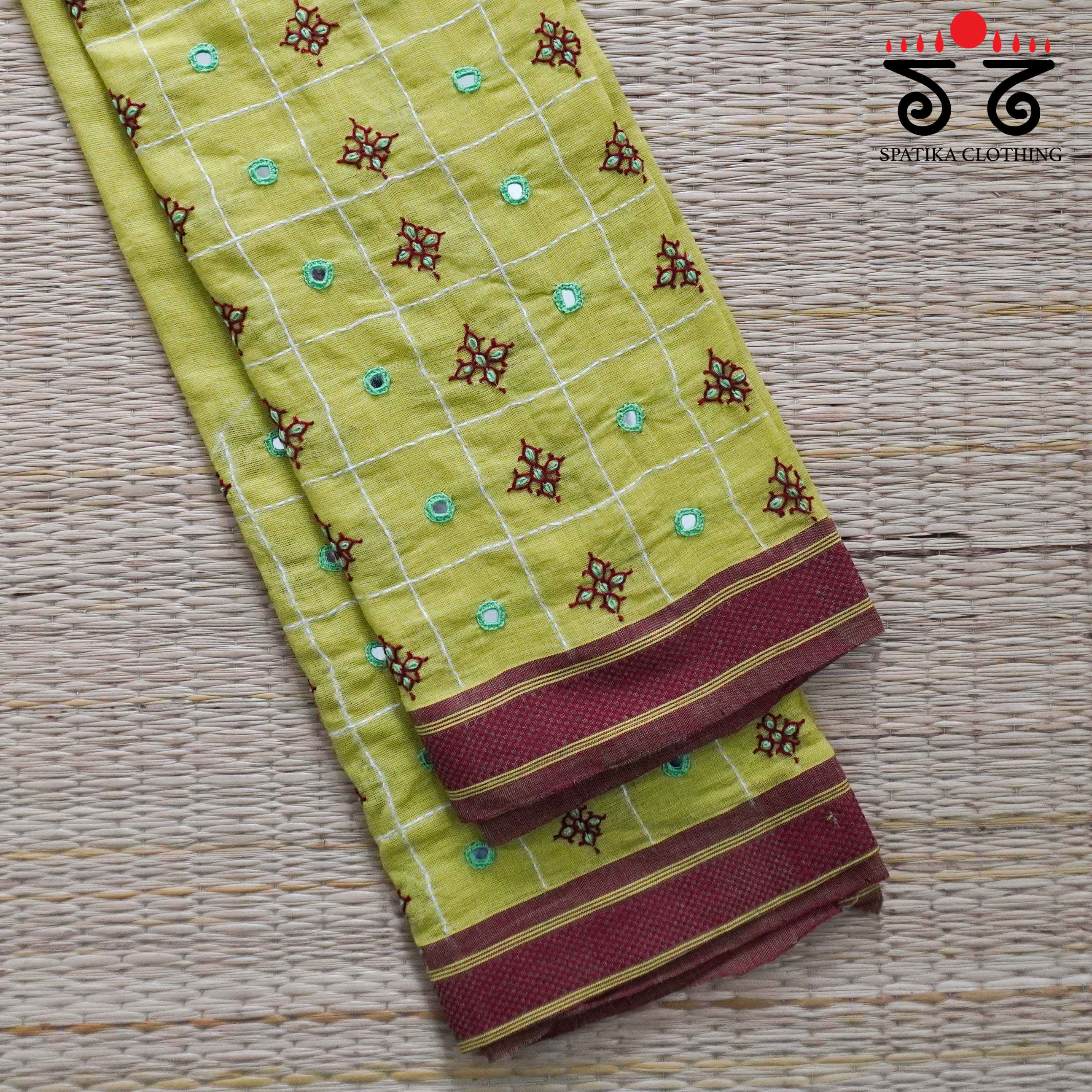 Banjara Hand Embroidered Andhra Cotton Blouse Fabric
