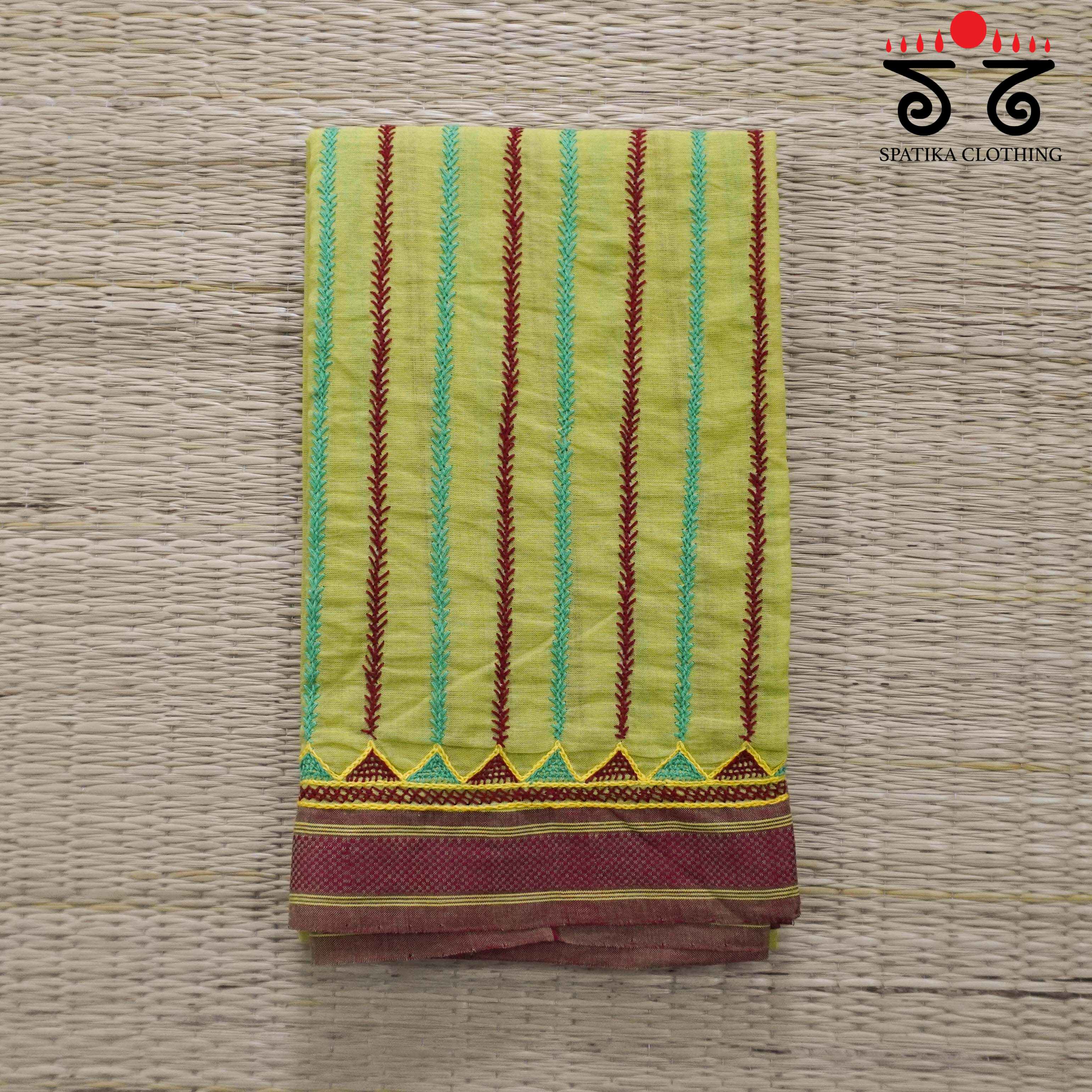 Banjara Hand Embroidered Andhra Cotton Blouse Fabric