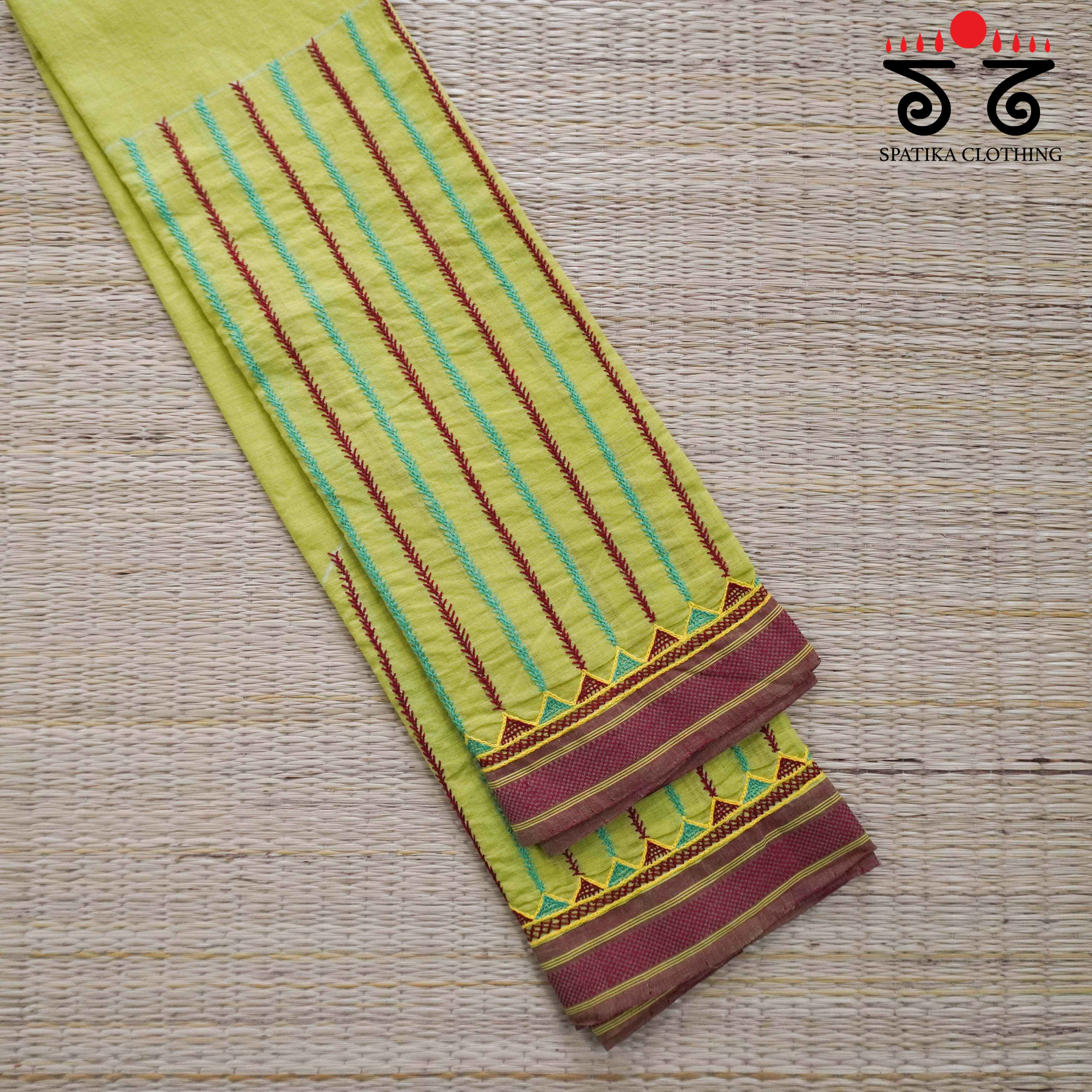 Banjara Hand Embroidered Andhra Cotton Blouse Fabric