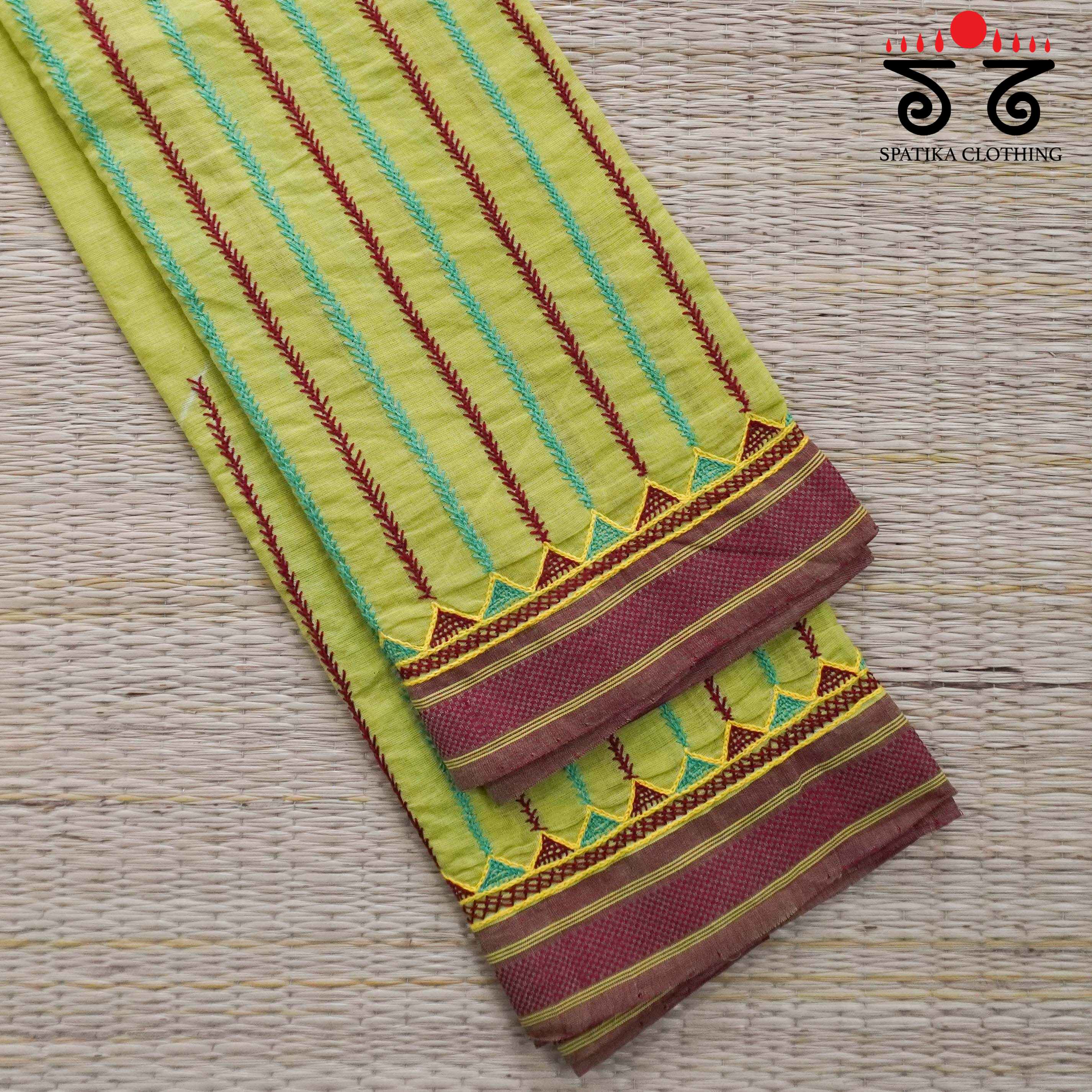 Banjara Hand Embroidered Andhra Cotton Blouse Fabric