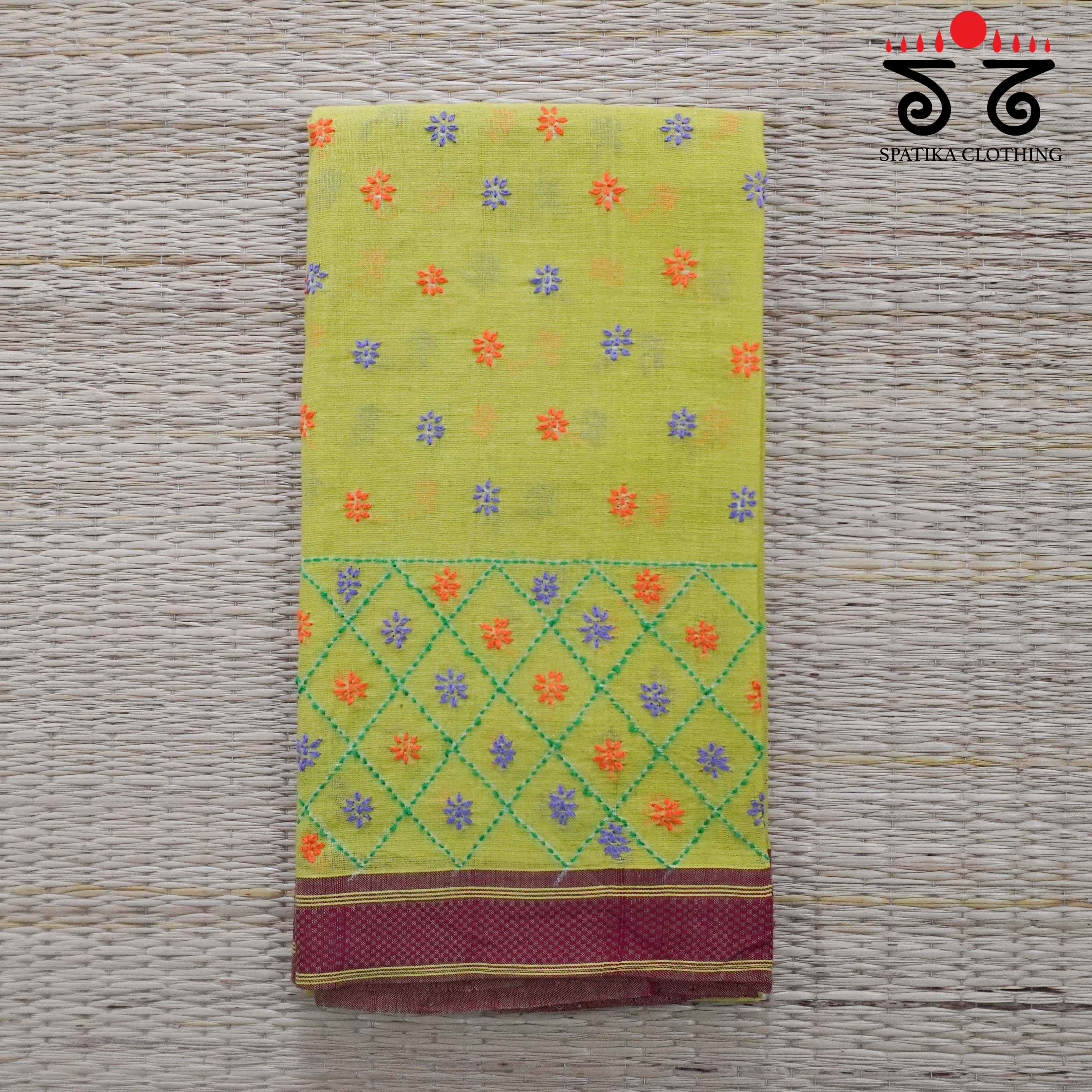 Banjara Hand Embroidered Andhra Cotton Blouse Fabric