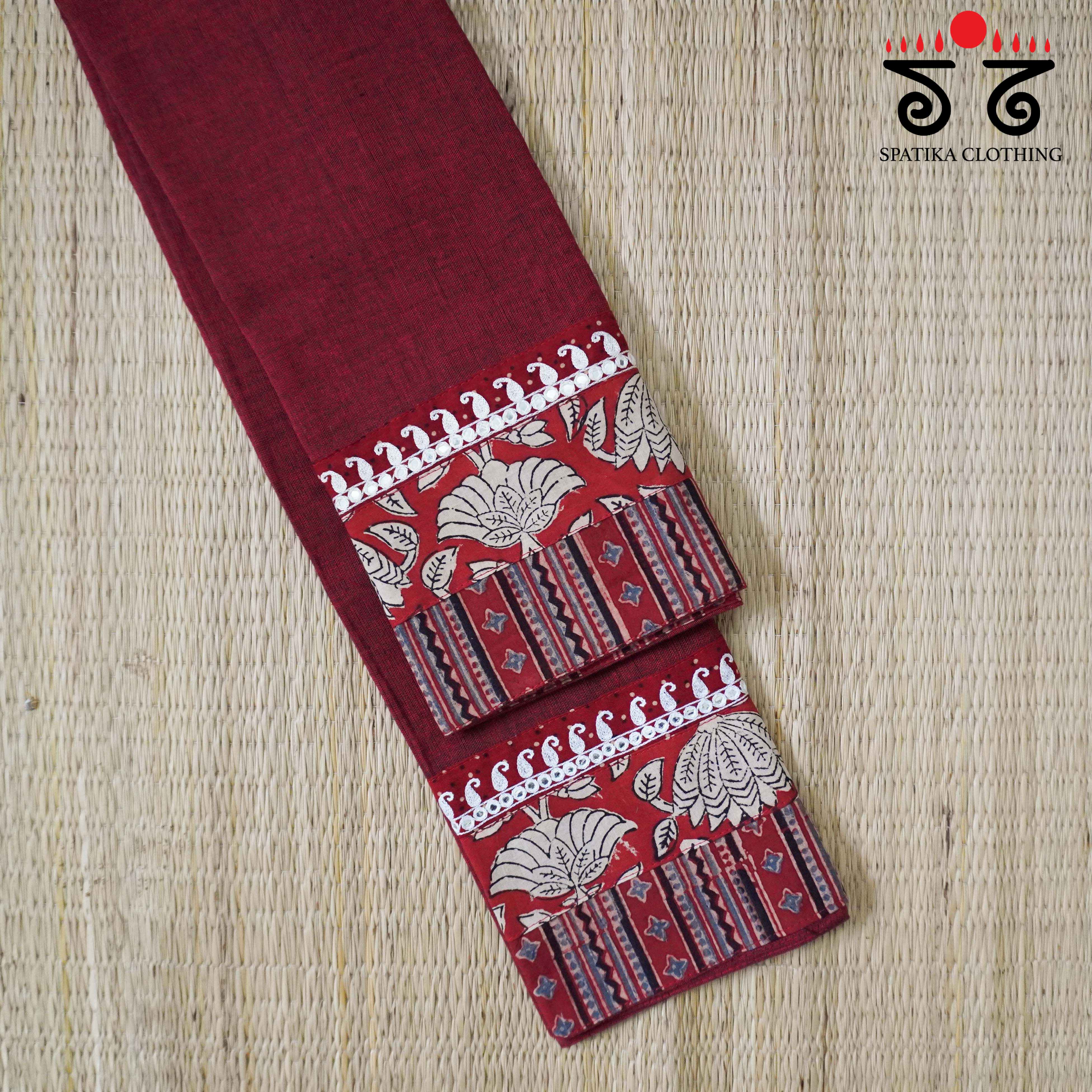 Hand embroidered Blouse Fabric