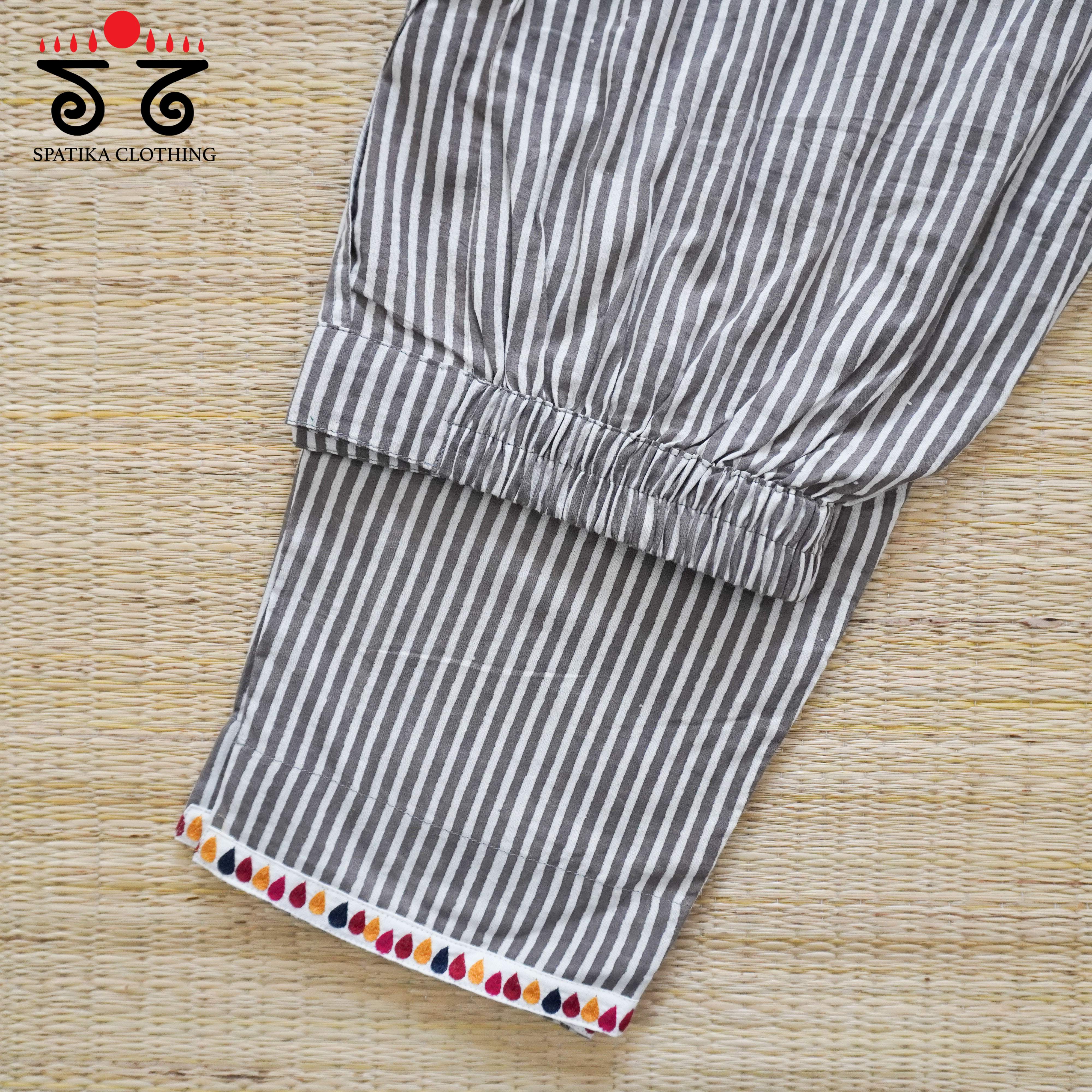 Hand Embroidered Ajrak Women's Pant