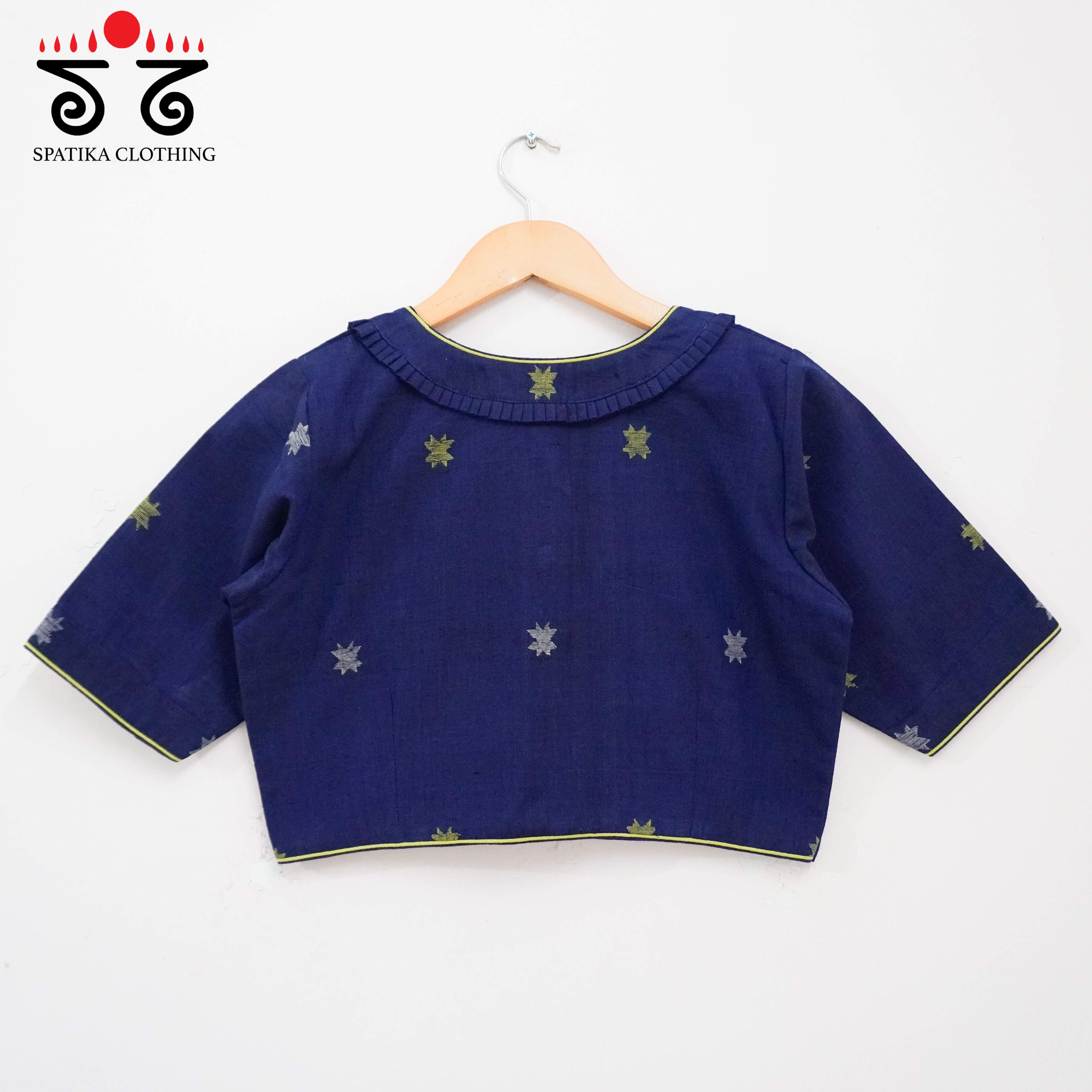 The Frilled Jamdhani Blouse