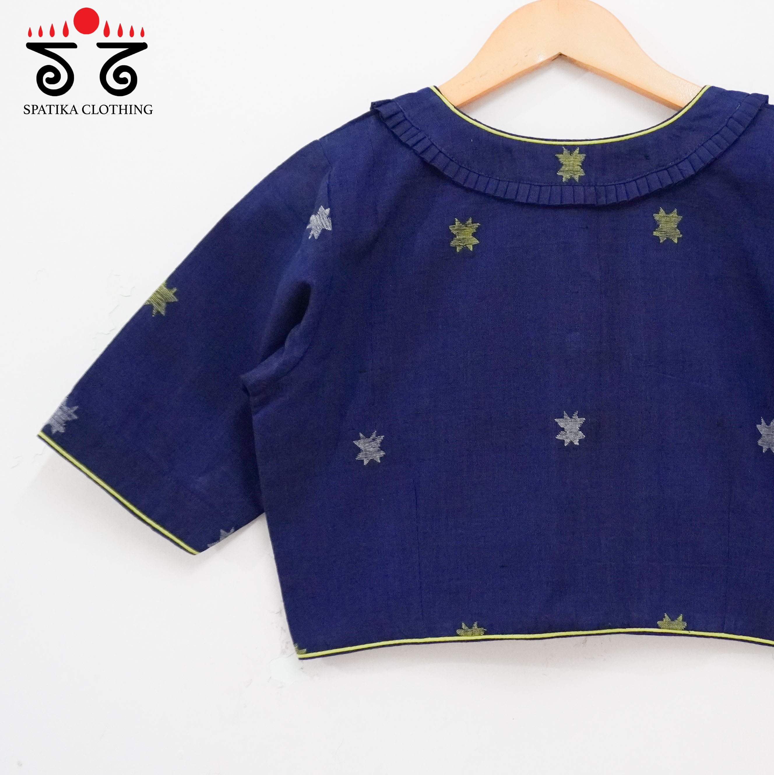 The Frilled Jamdhani Blouse