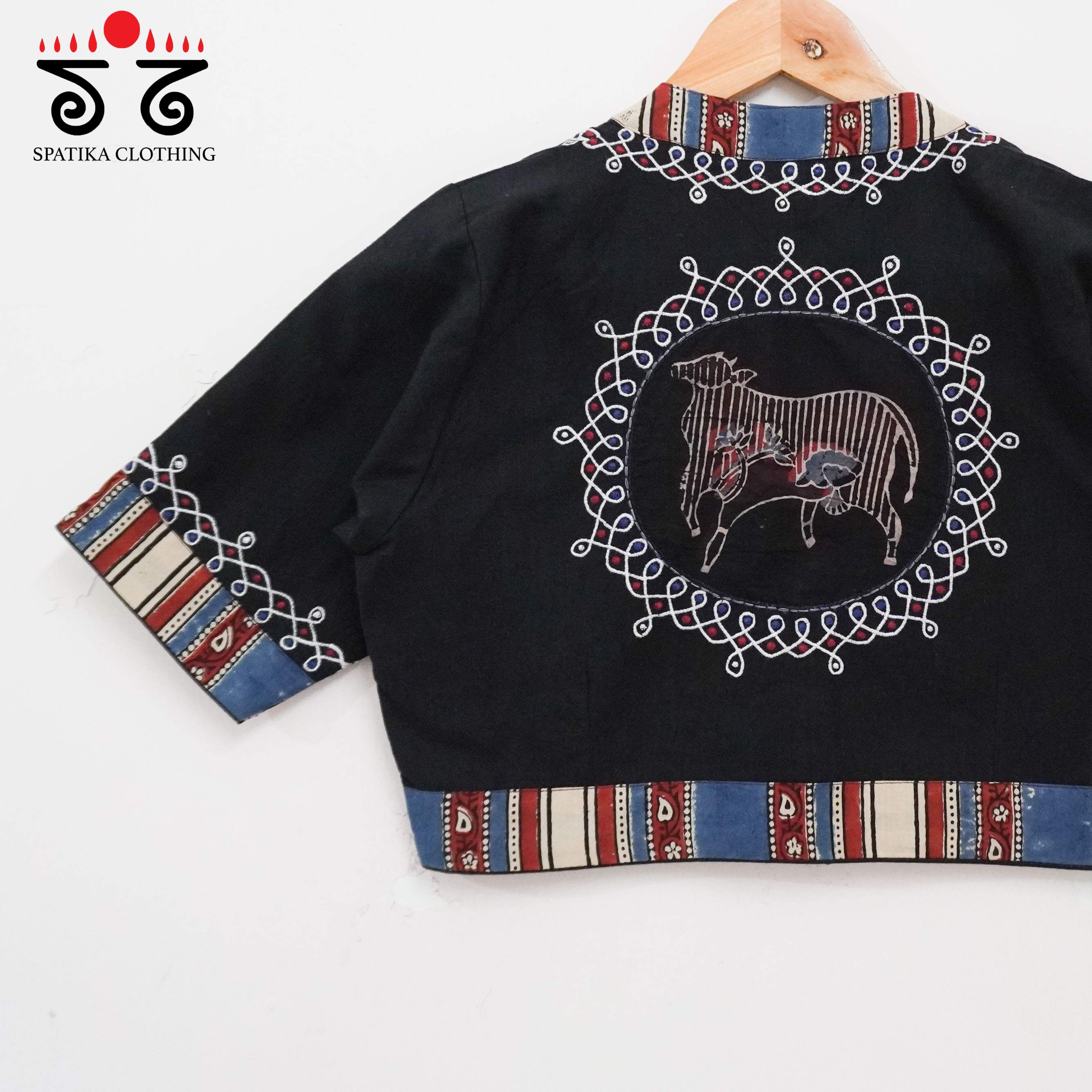 The Pichwai Cow - Kolam Handcrafted Blouse