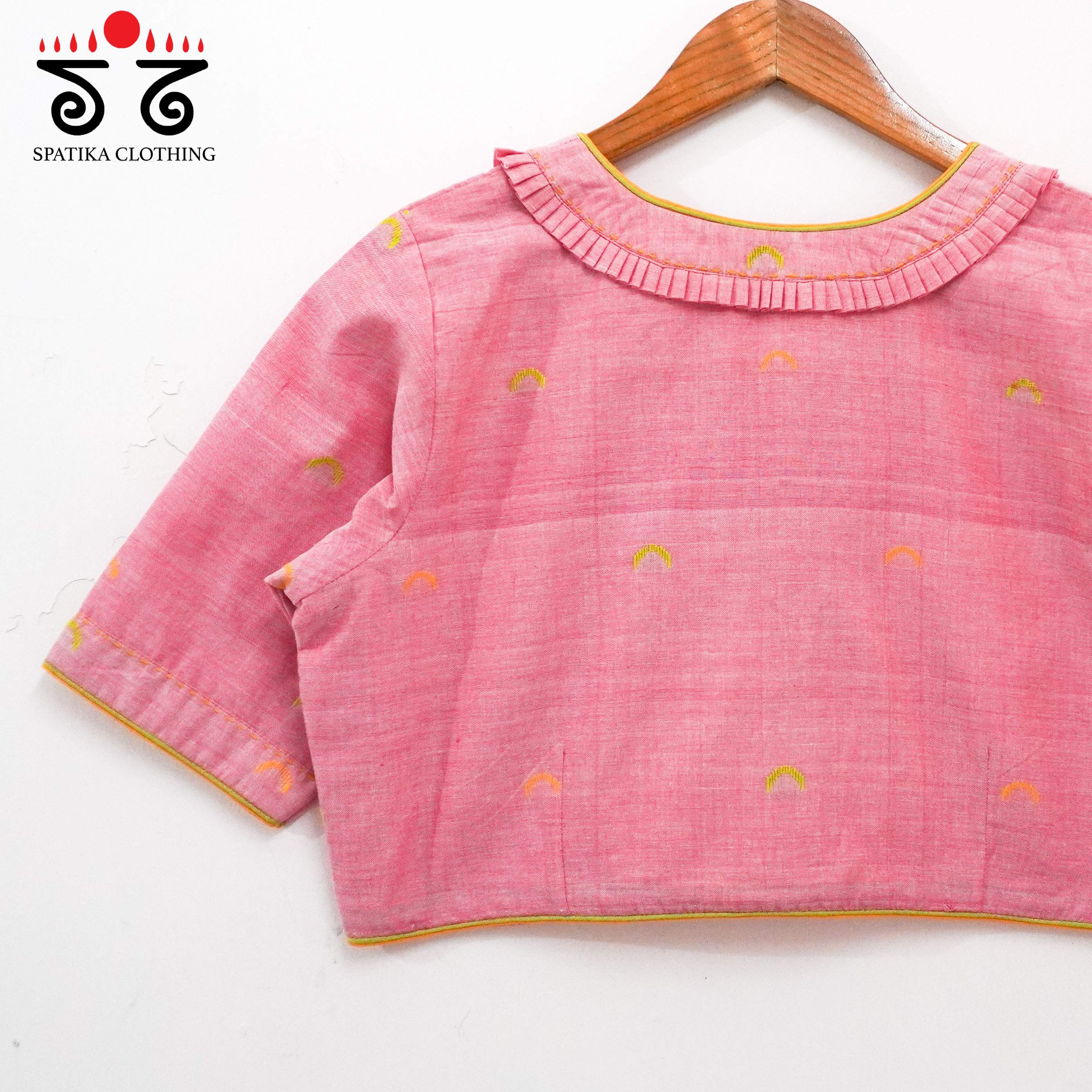 The Frilled Jamdhani Blouse