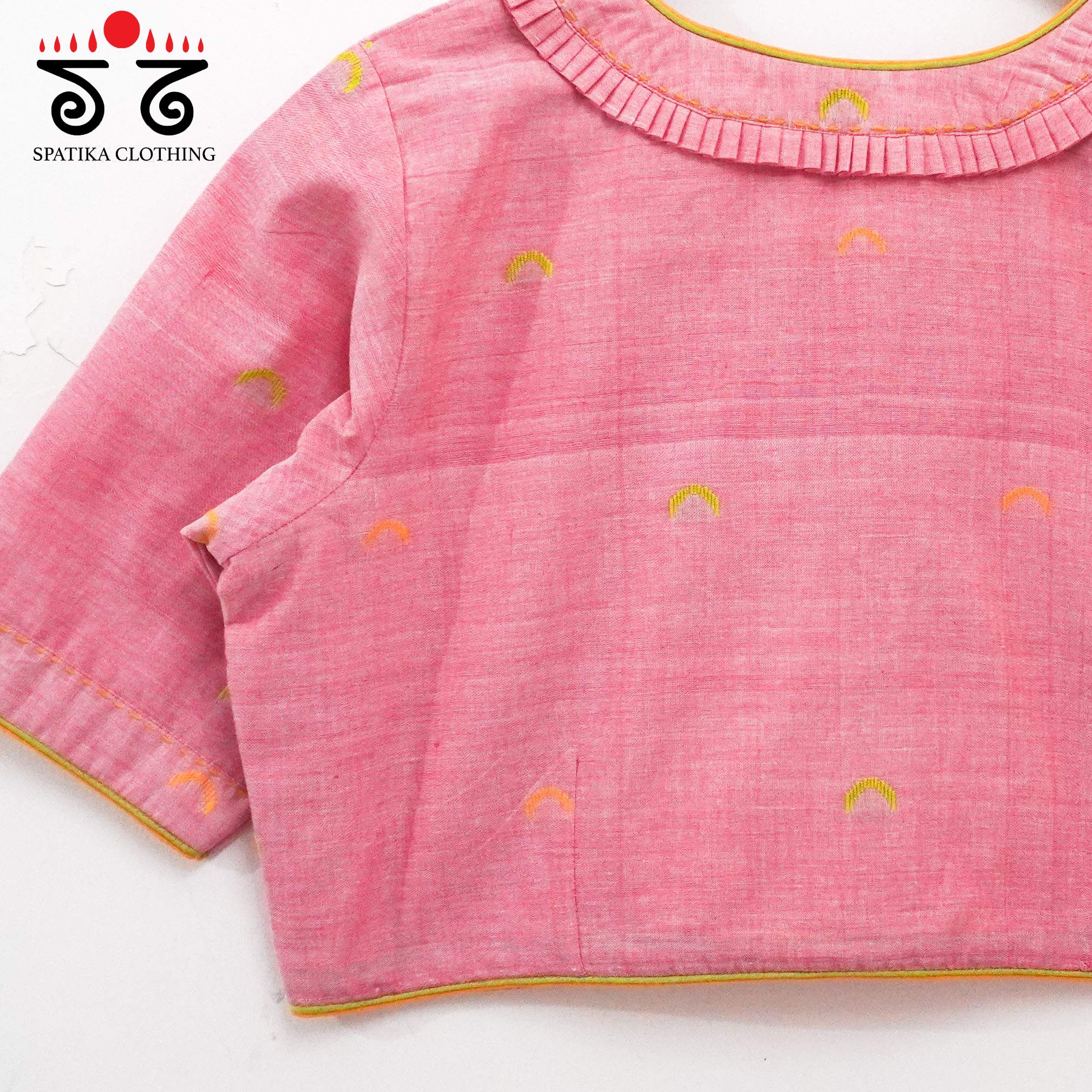 The Frilled Jamdhani Blouse