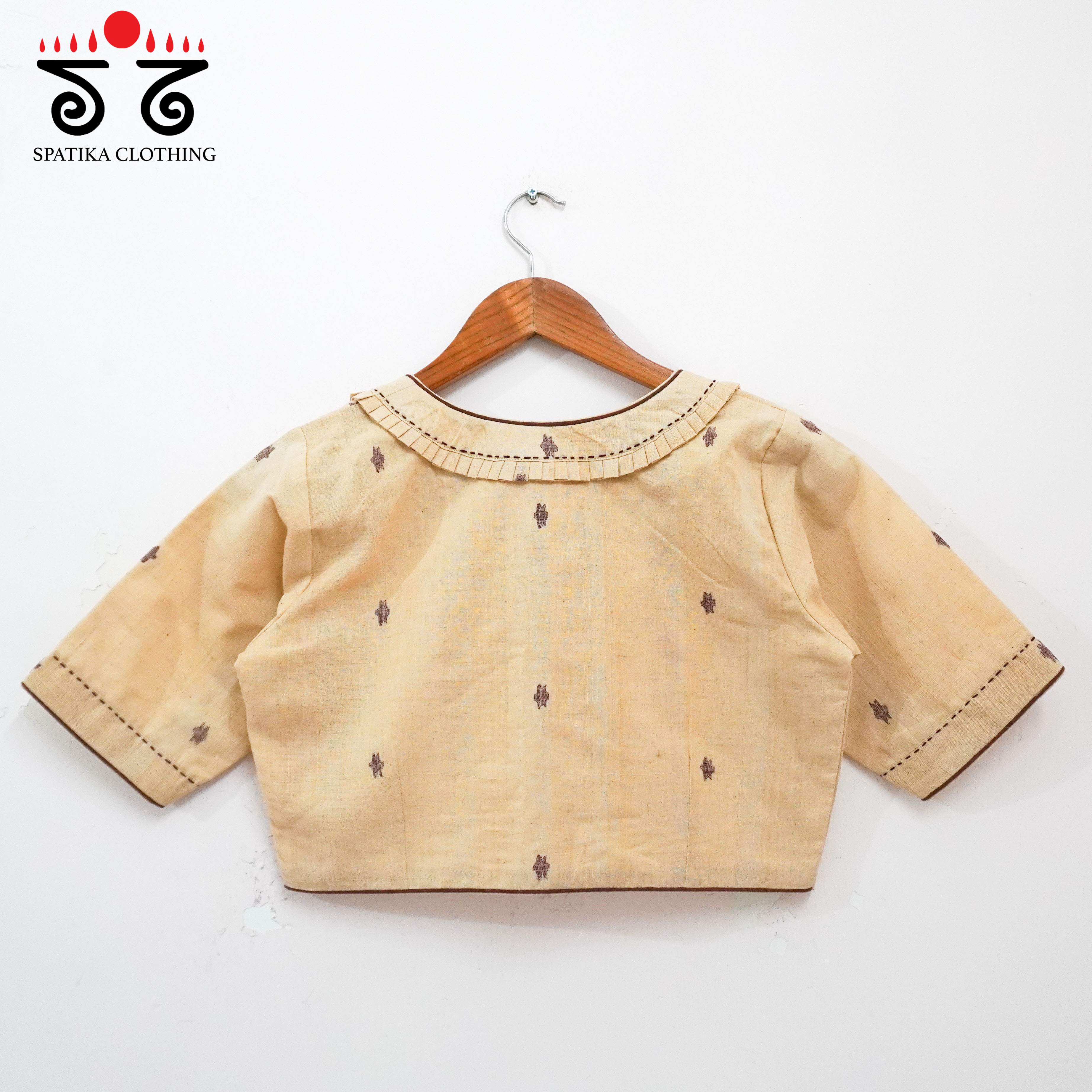 The Frilled Jamdhani Blouse