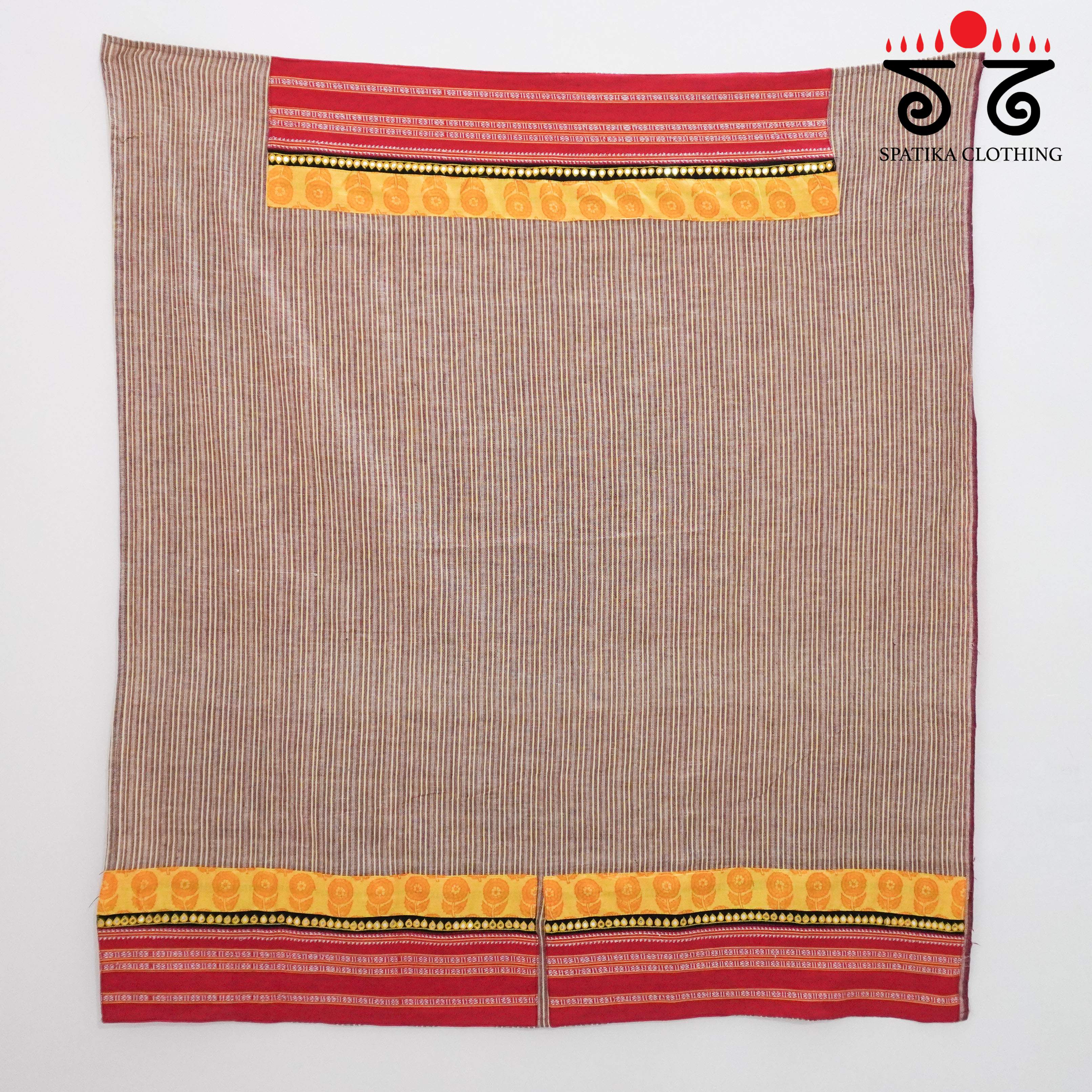 Hand Embroidered Ilkal Blouse Fabric