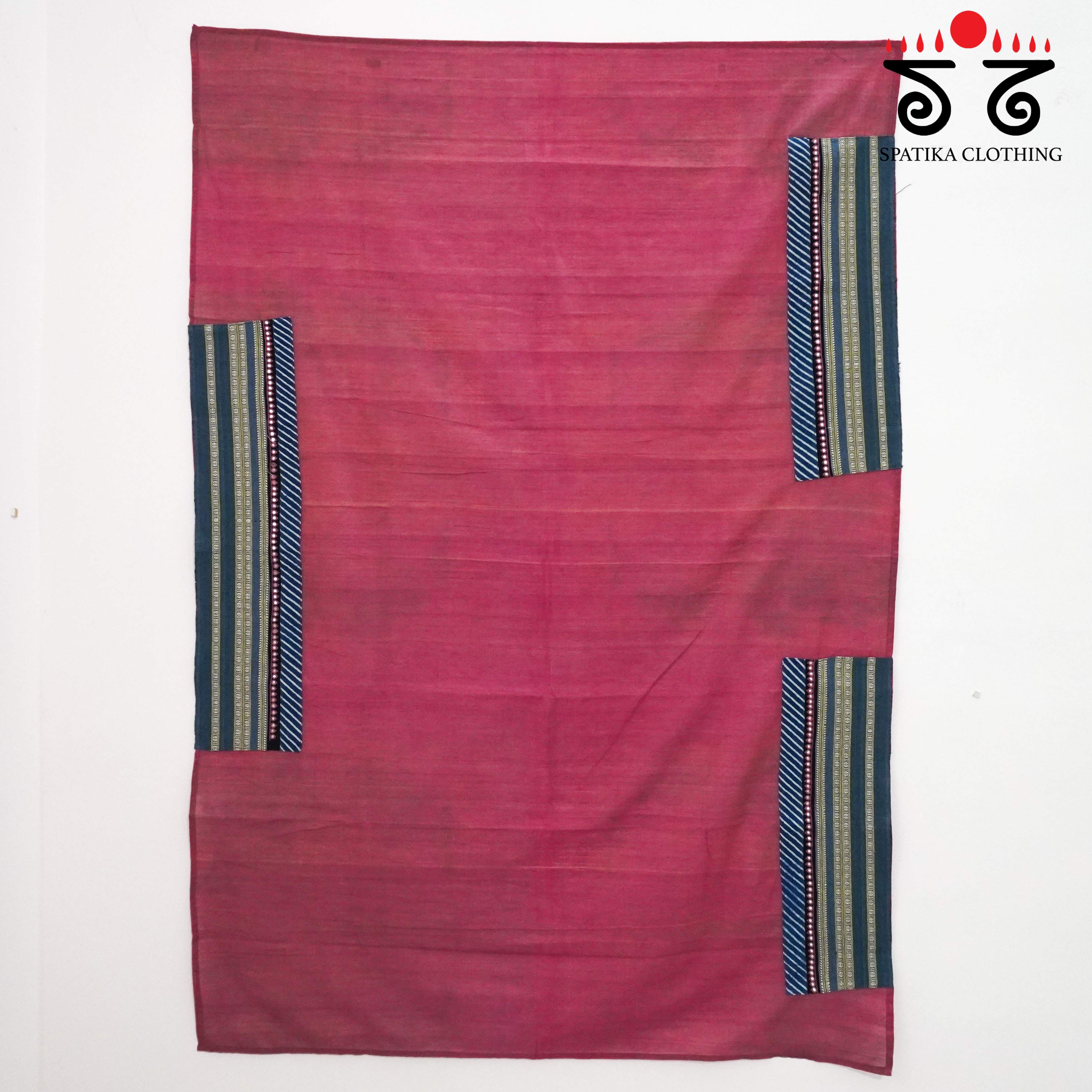 Hand Embroidered Ilkal Blouse Fabric