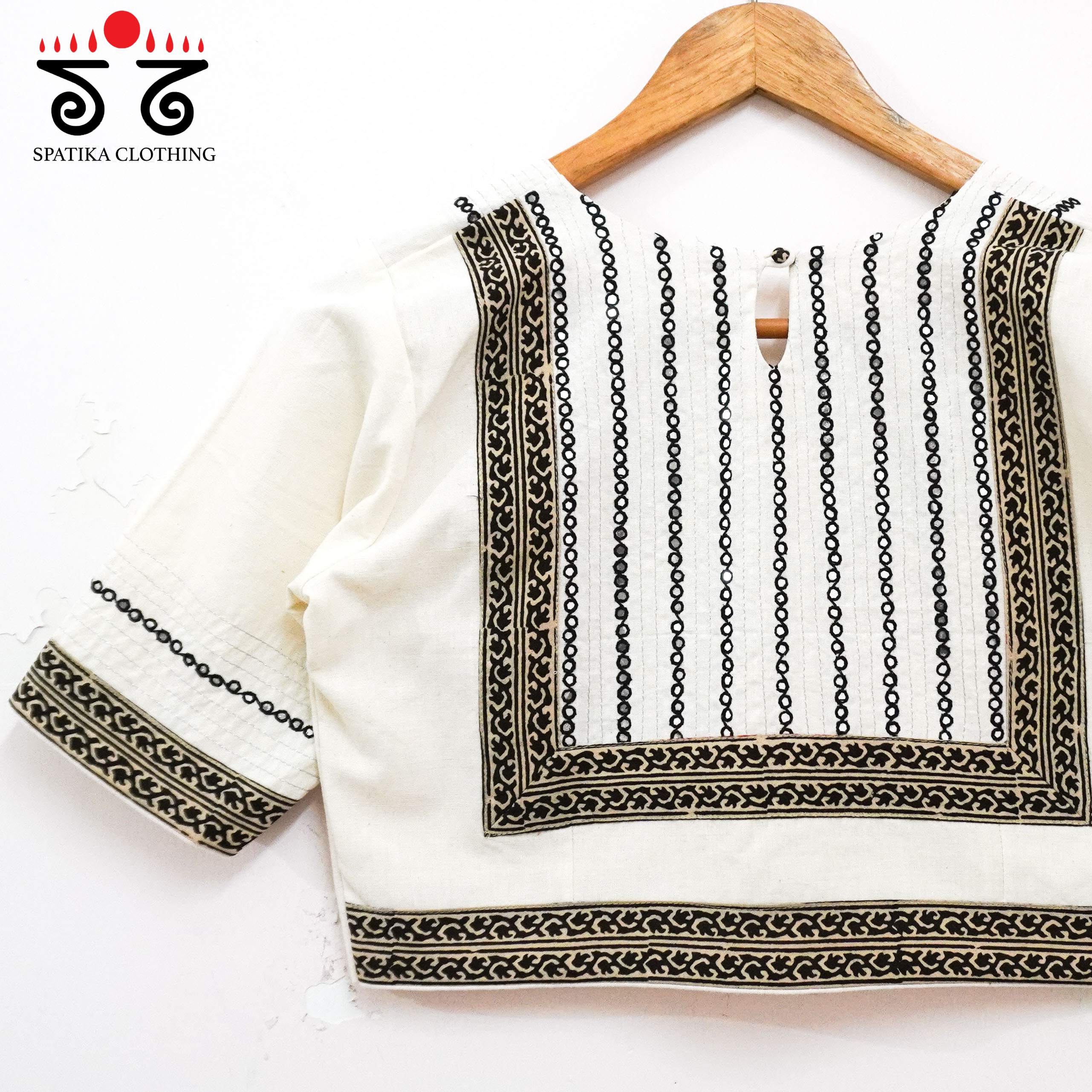 Mirror Work Hand embroidered Blouse