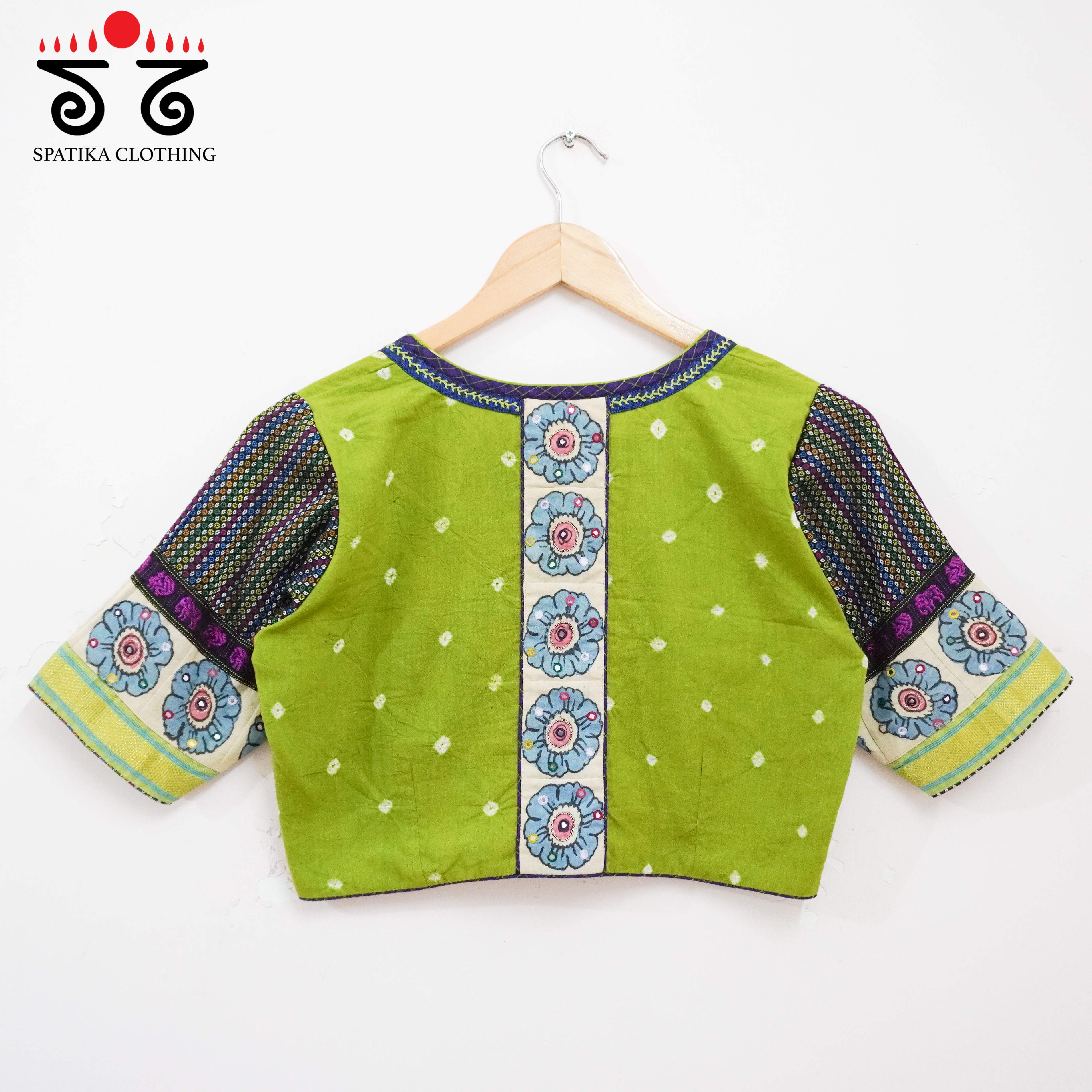 Bandhini-Pen Kalamkari Handcrafted Blouse