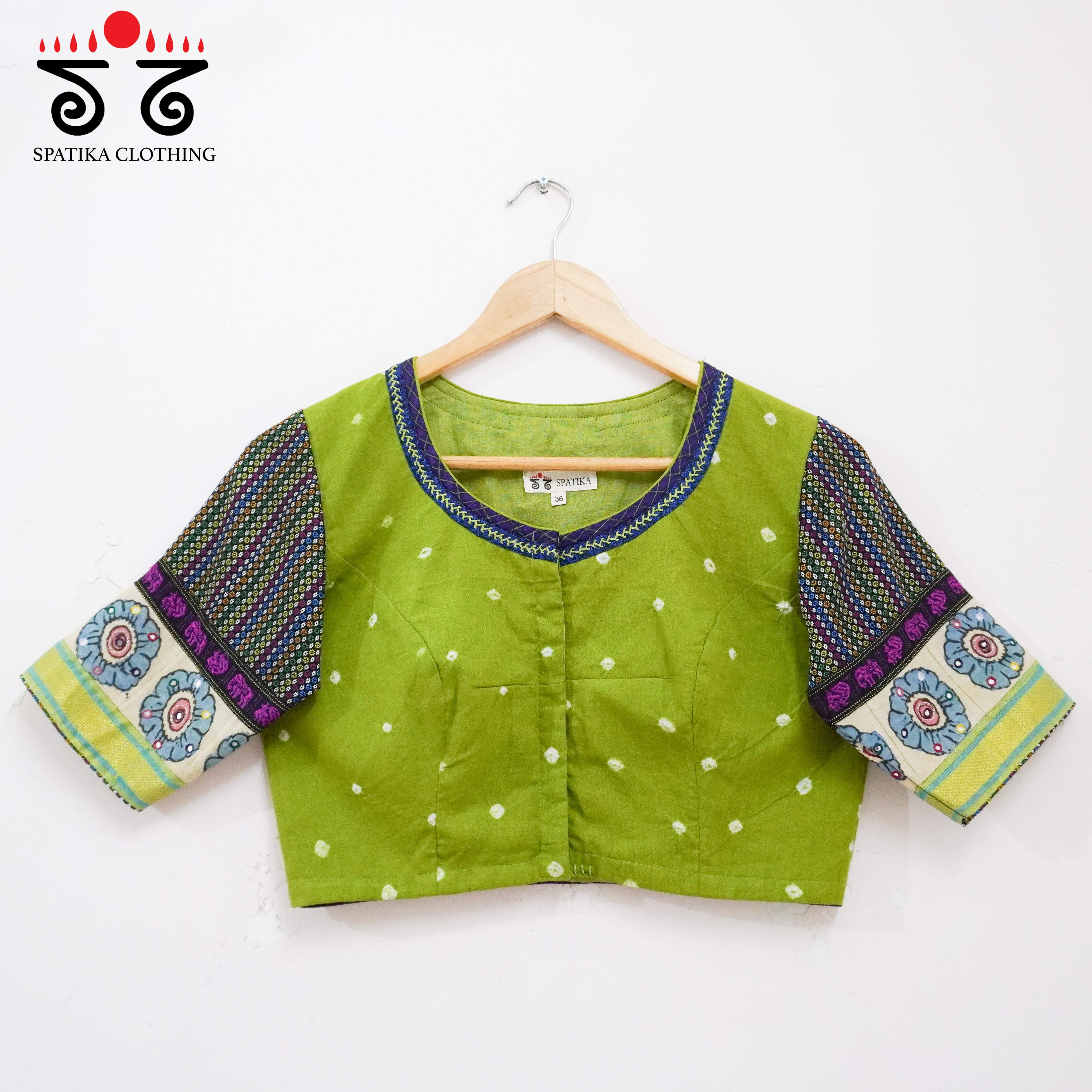 Bandhini-Pen Kalamkari Handcrafted Blouse