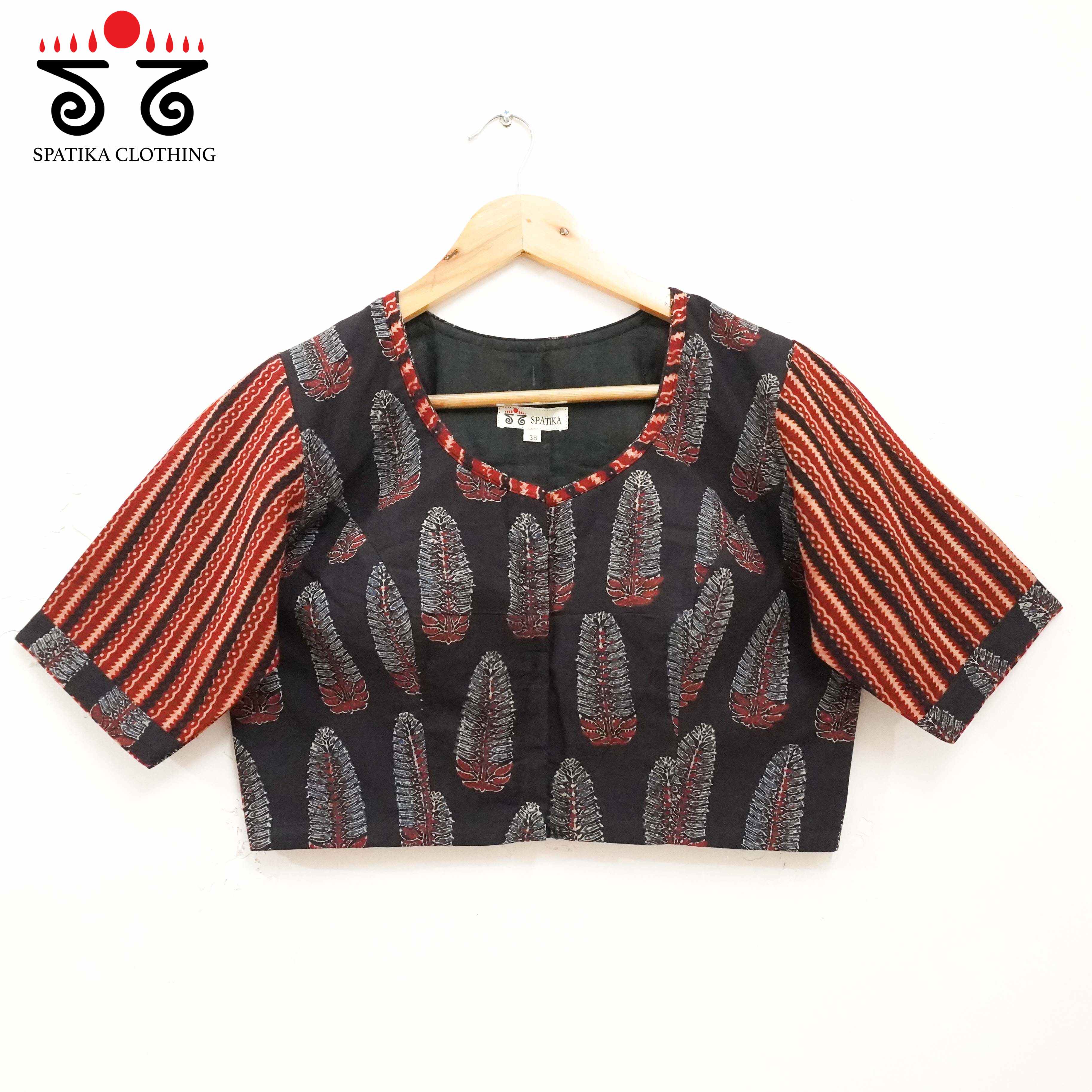 The Ajrak Pintuck Blouse