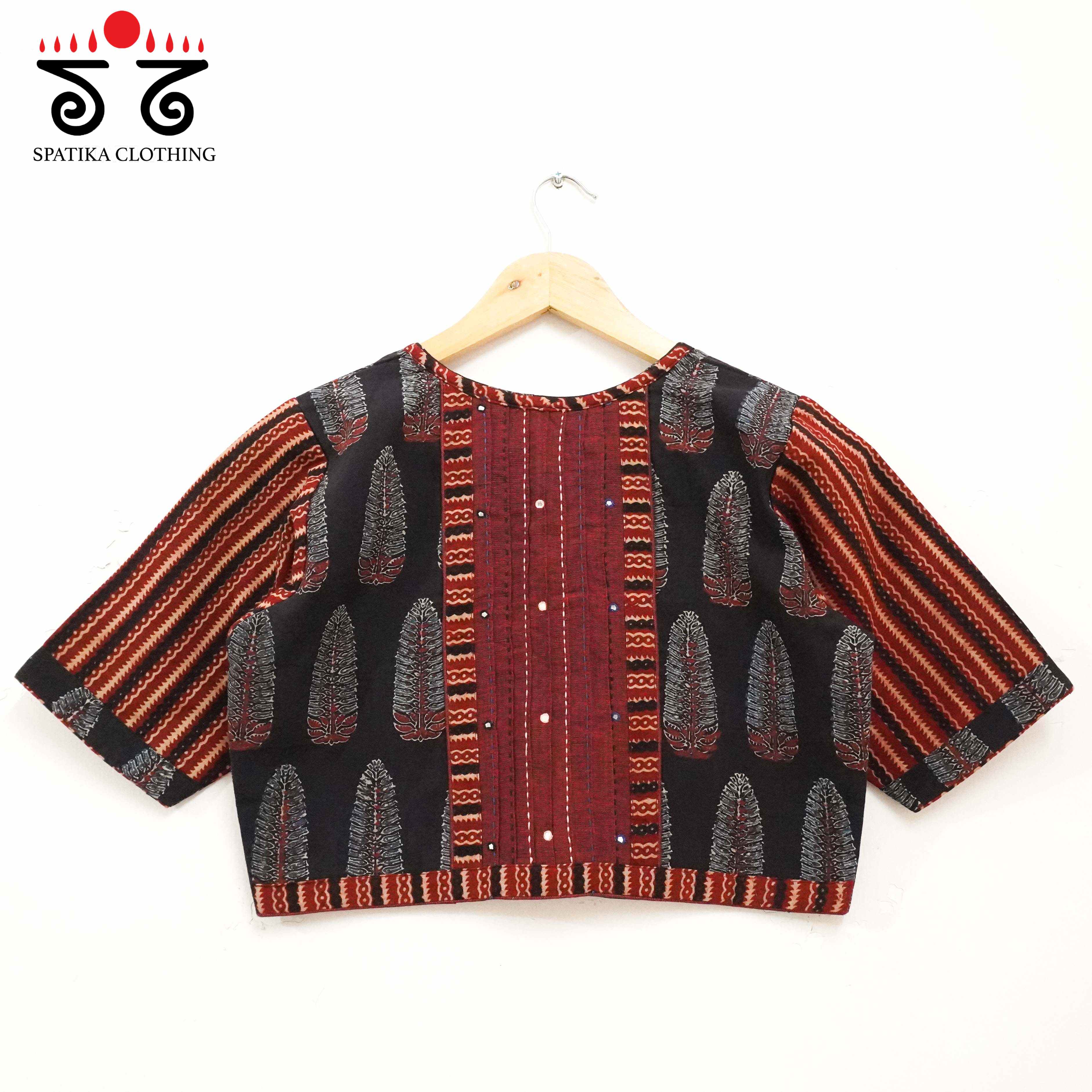 The Ajrak Pintuck Blouse