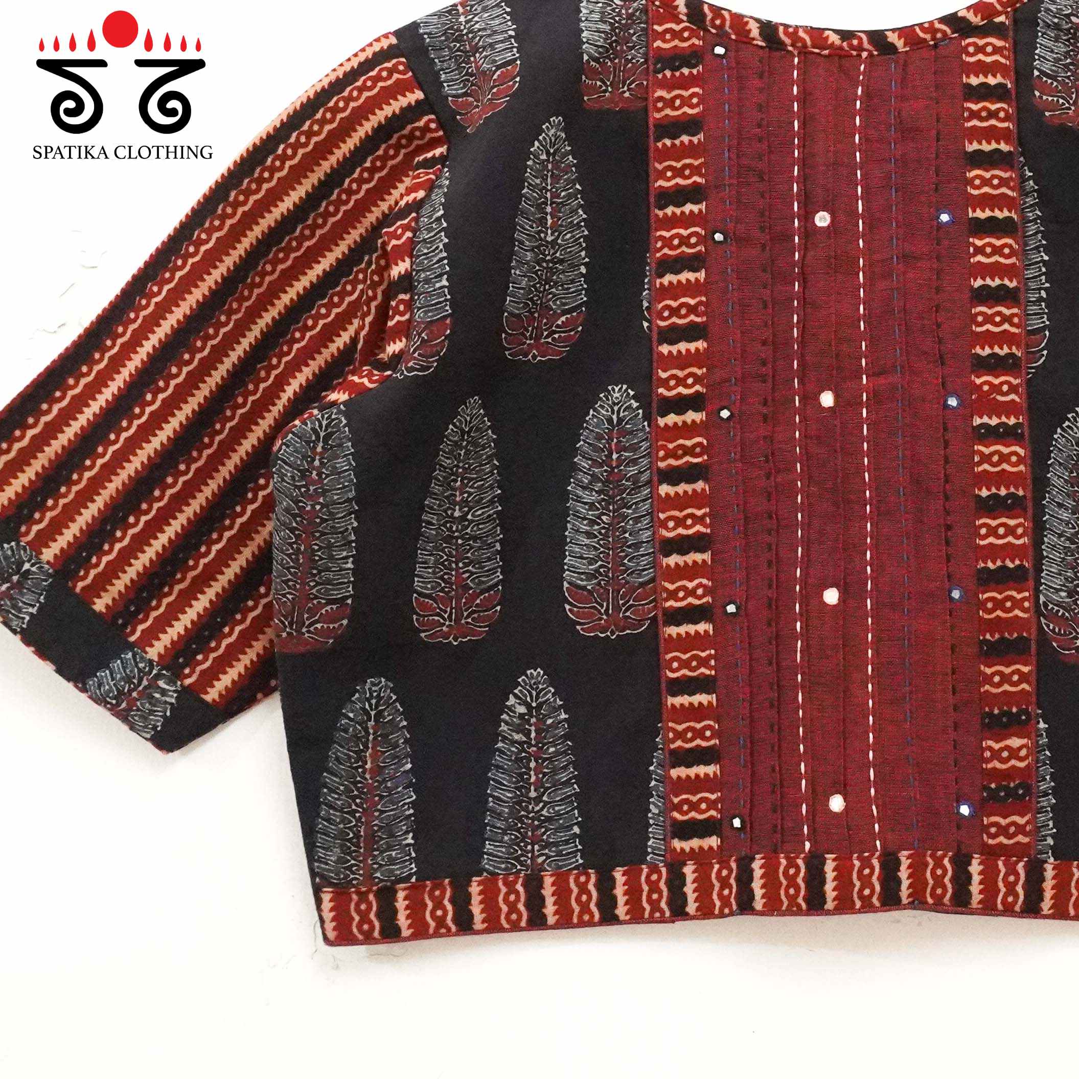 The Ajrak Pintuck Blouse