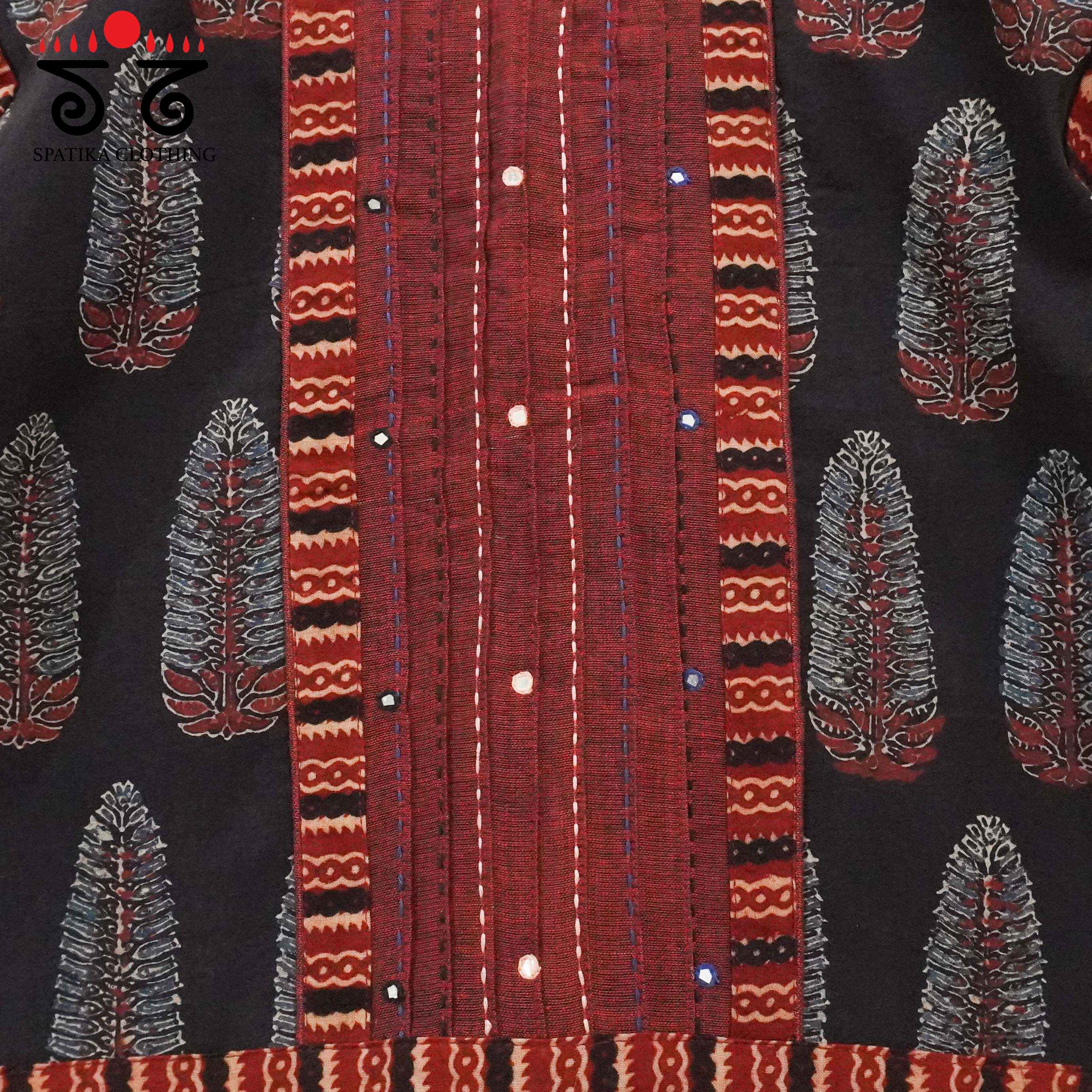 The Ajrak Pintuck Blouse