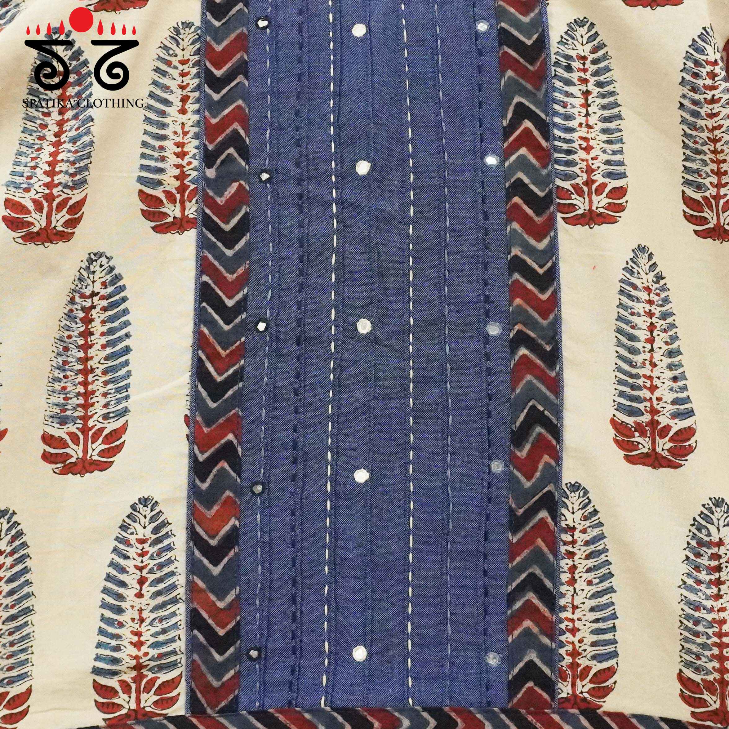 The Ajrak Pintuck Blouse