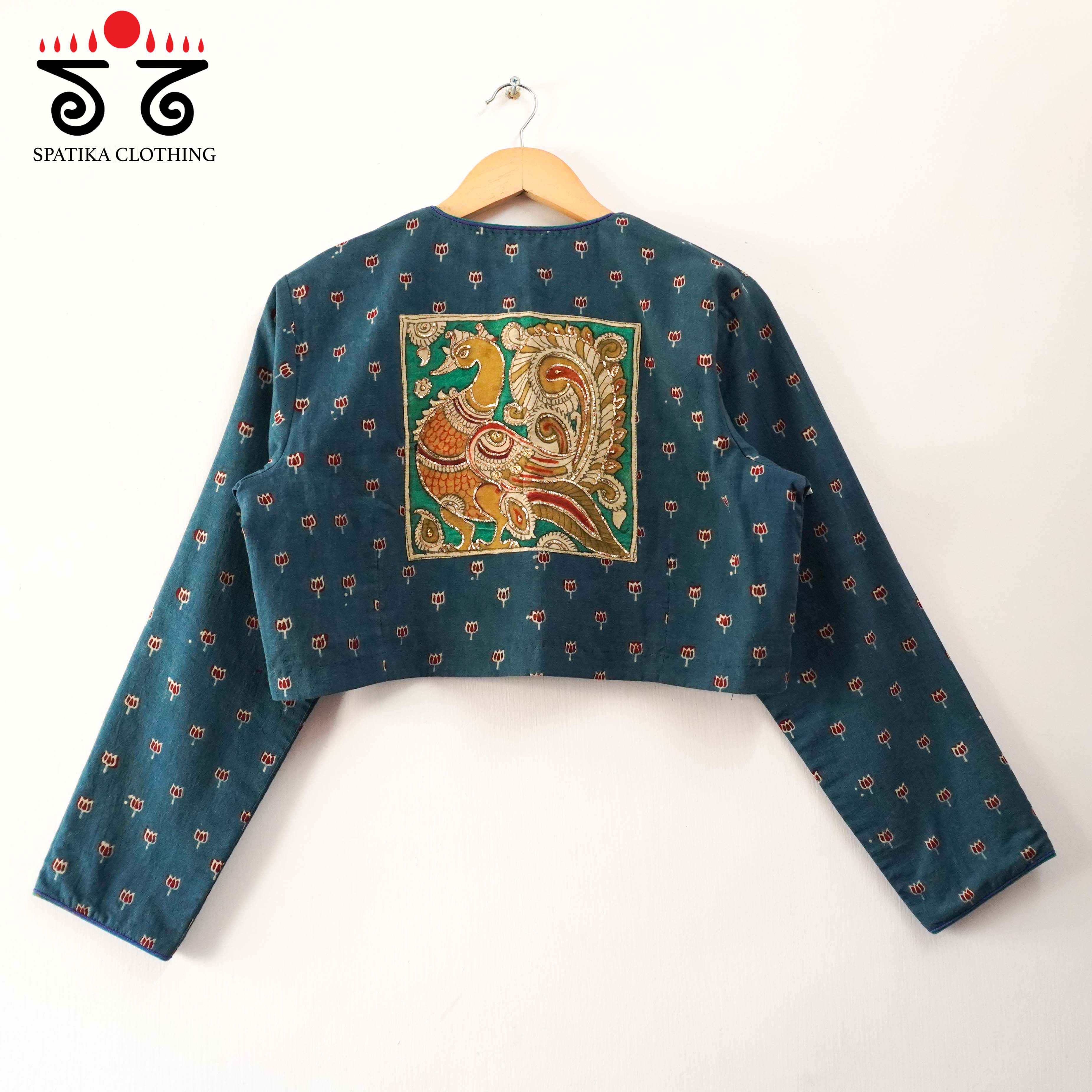 Ajrak Pen Kalamkari - Handcrafted Blouse