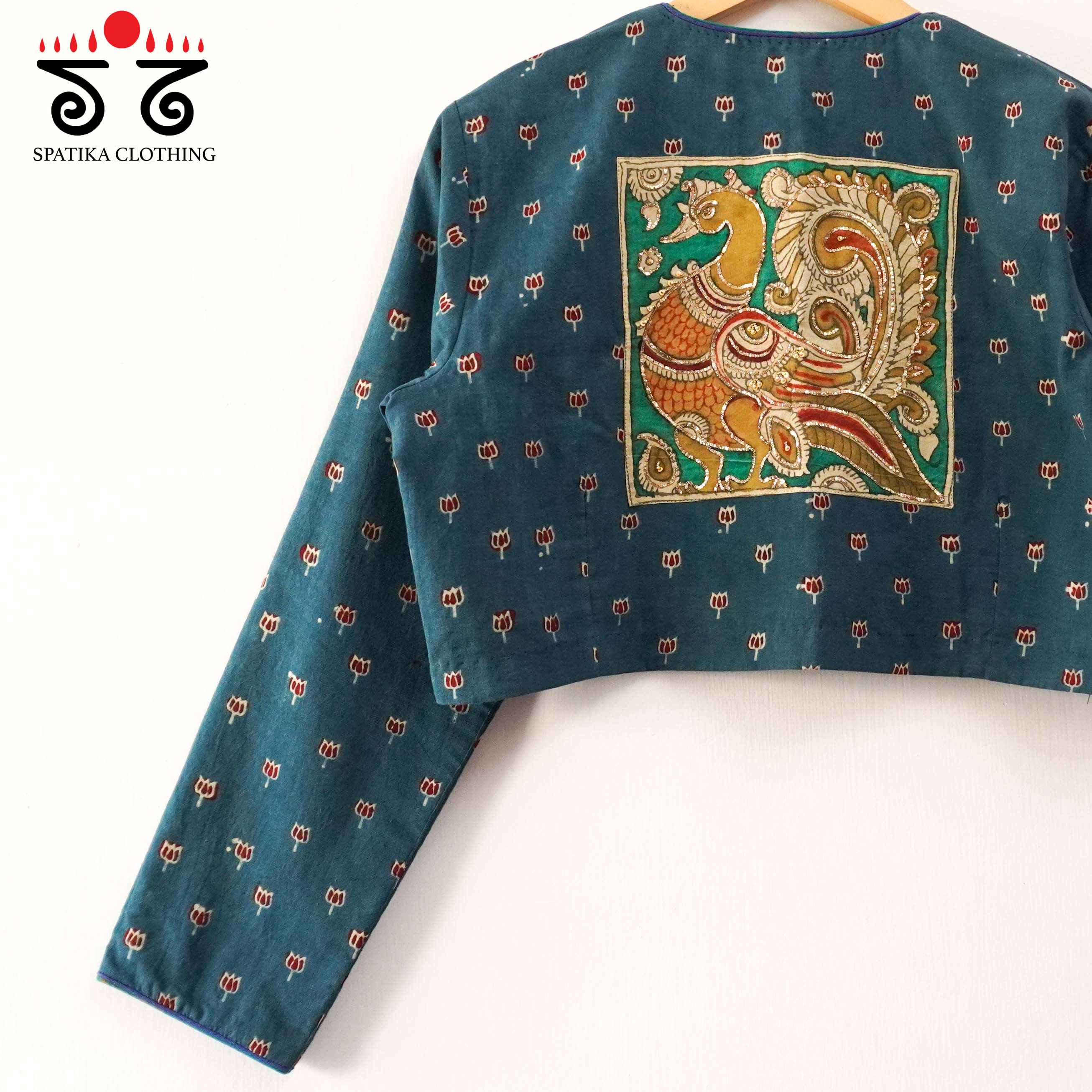 Ajrak Pen Kalamkari - Handcrafted Blouse