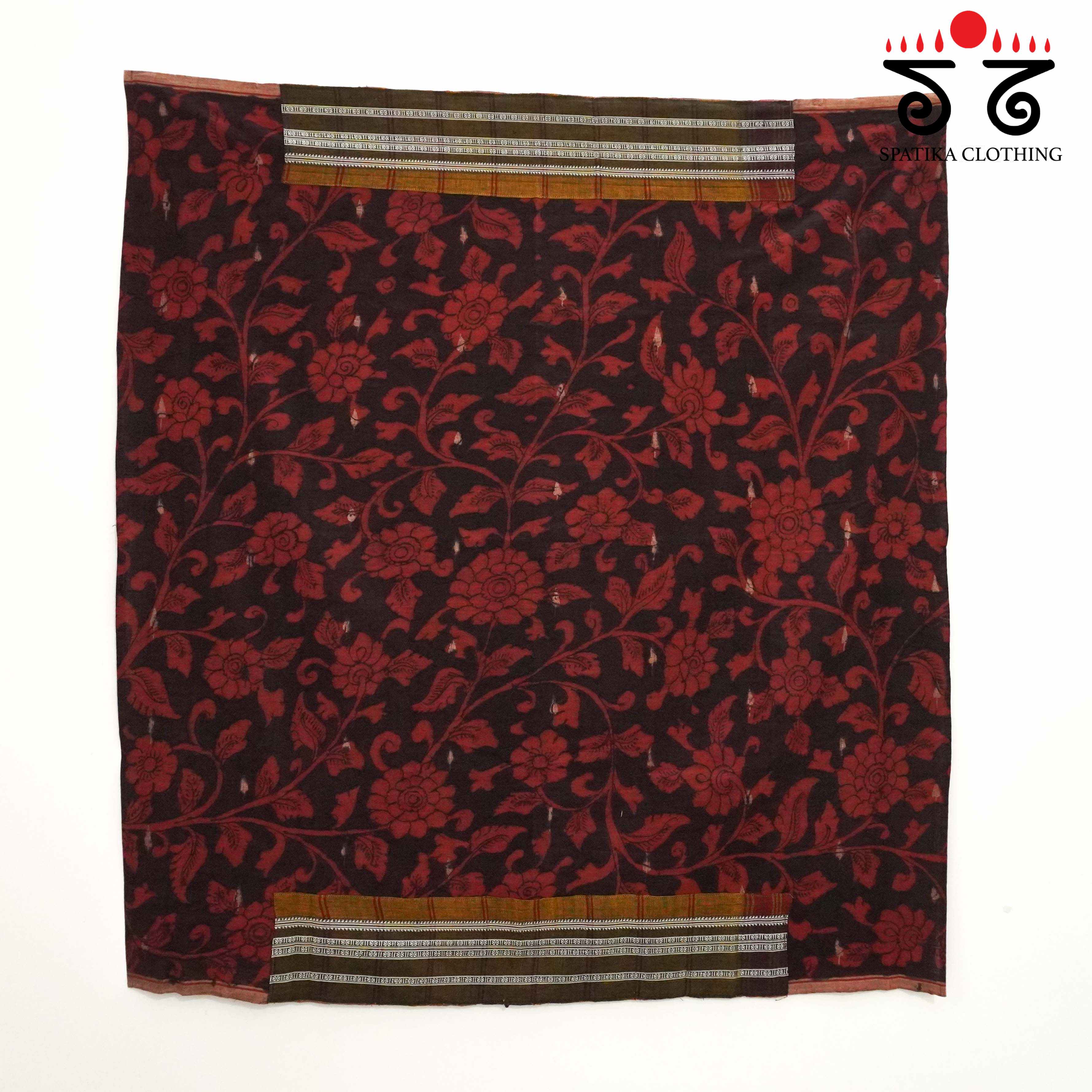 Ilkal Handwoven Cotton Saree - Pen Kalamkari Blouse