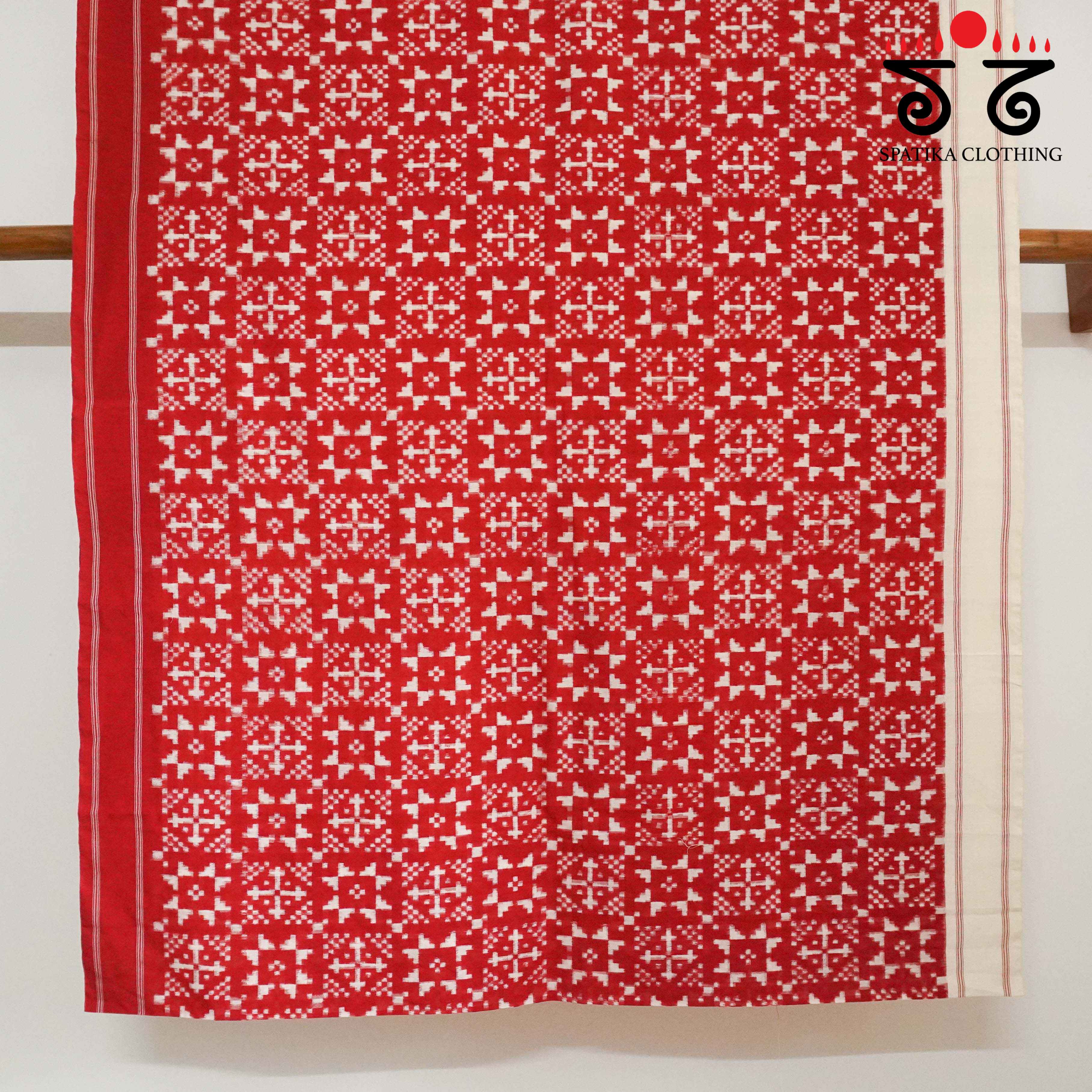 Telia Double Ikat - Handwoven Cotton Saree