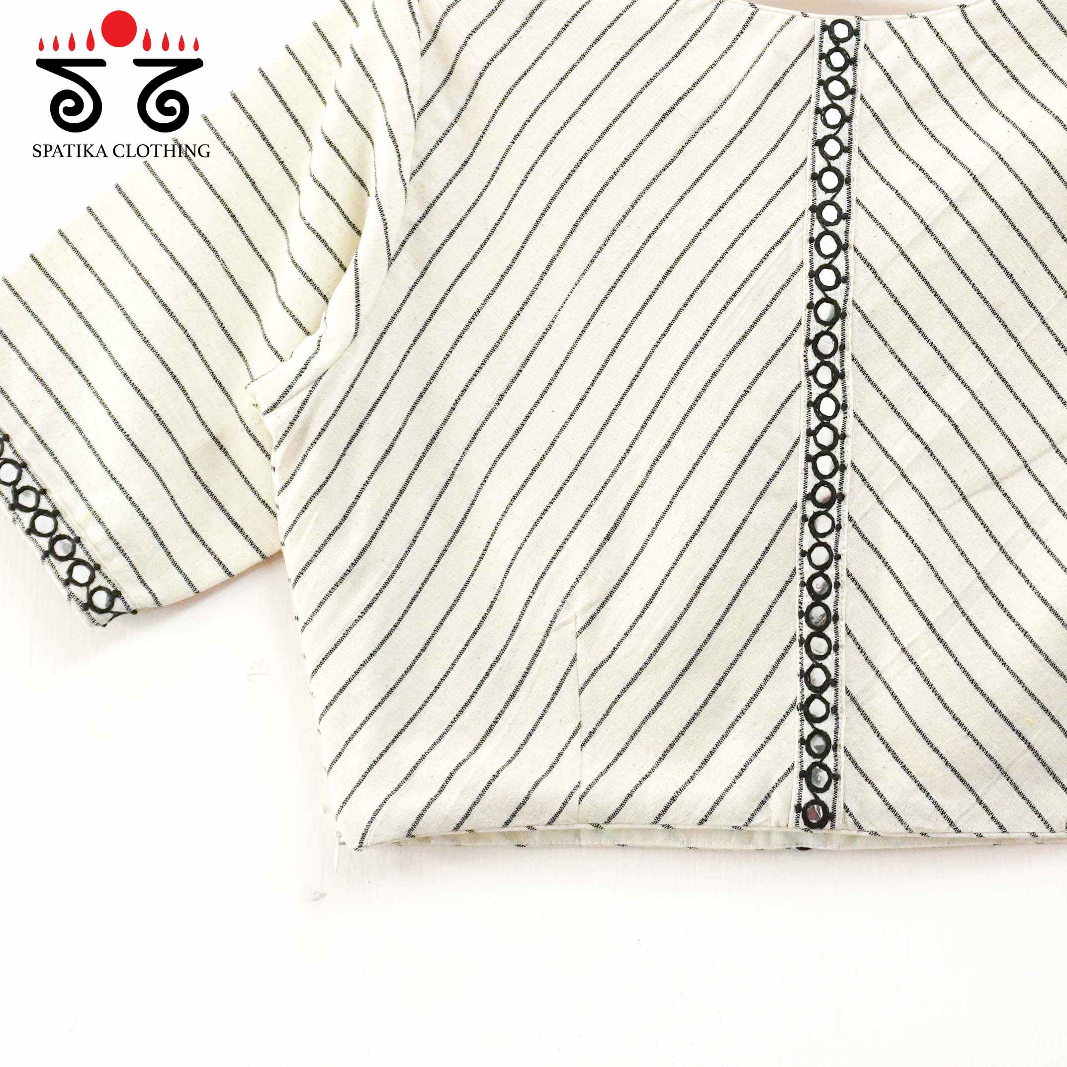 Stripes & Mirrors - New Handcrafted Blouse