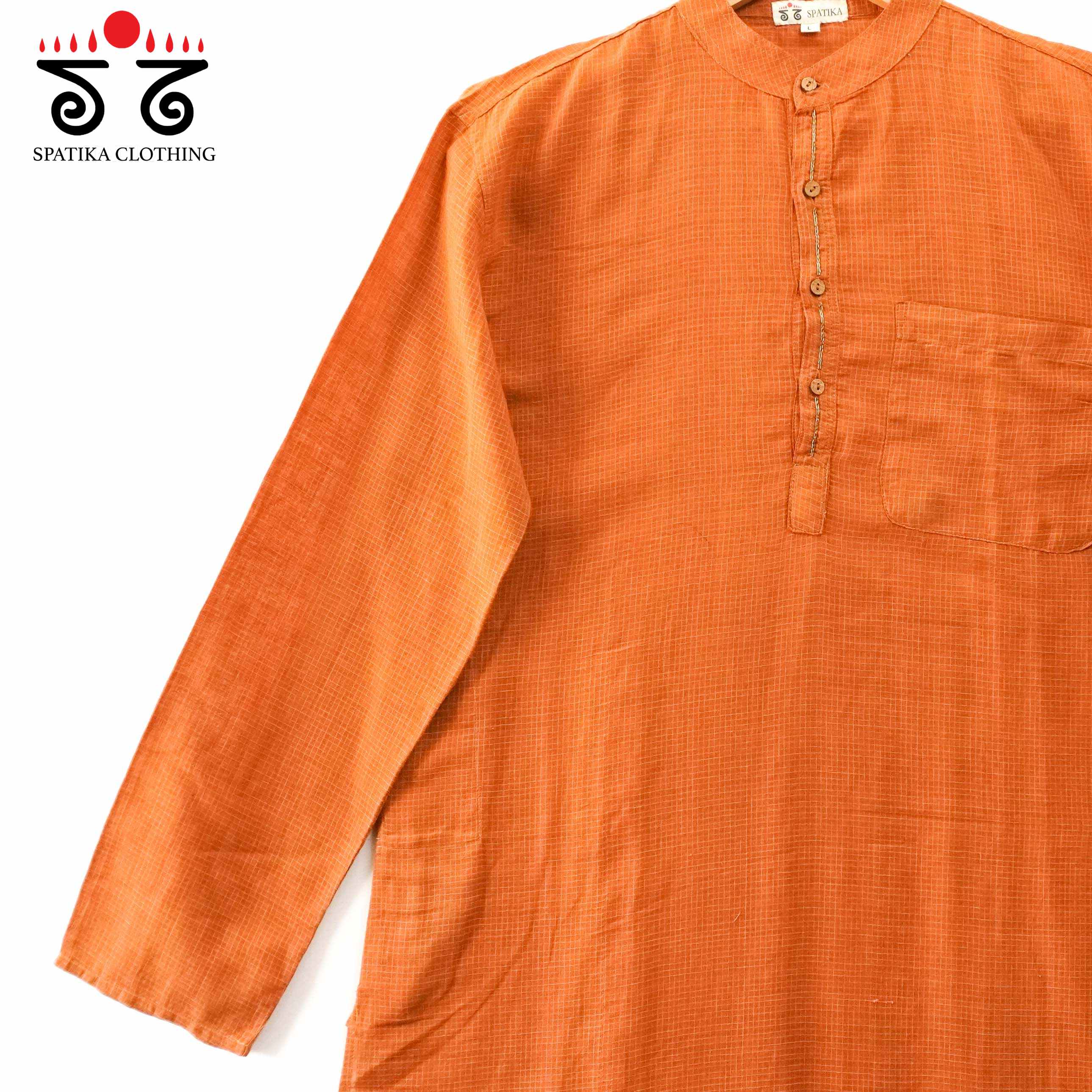 Men's Handwoven Cotton Long Kurta