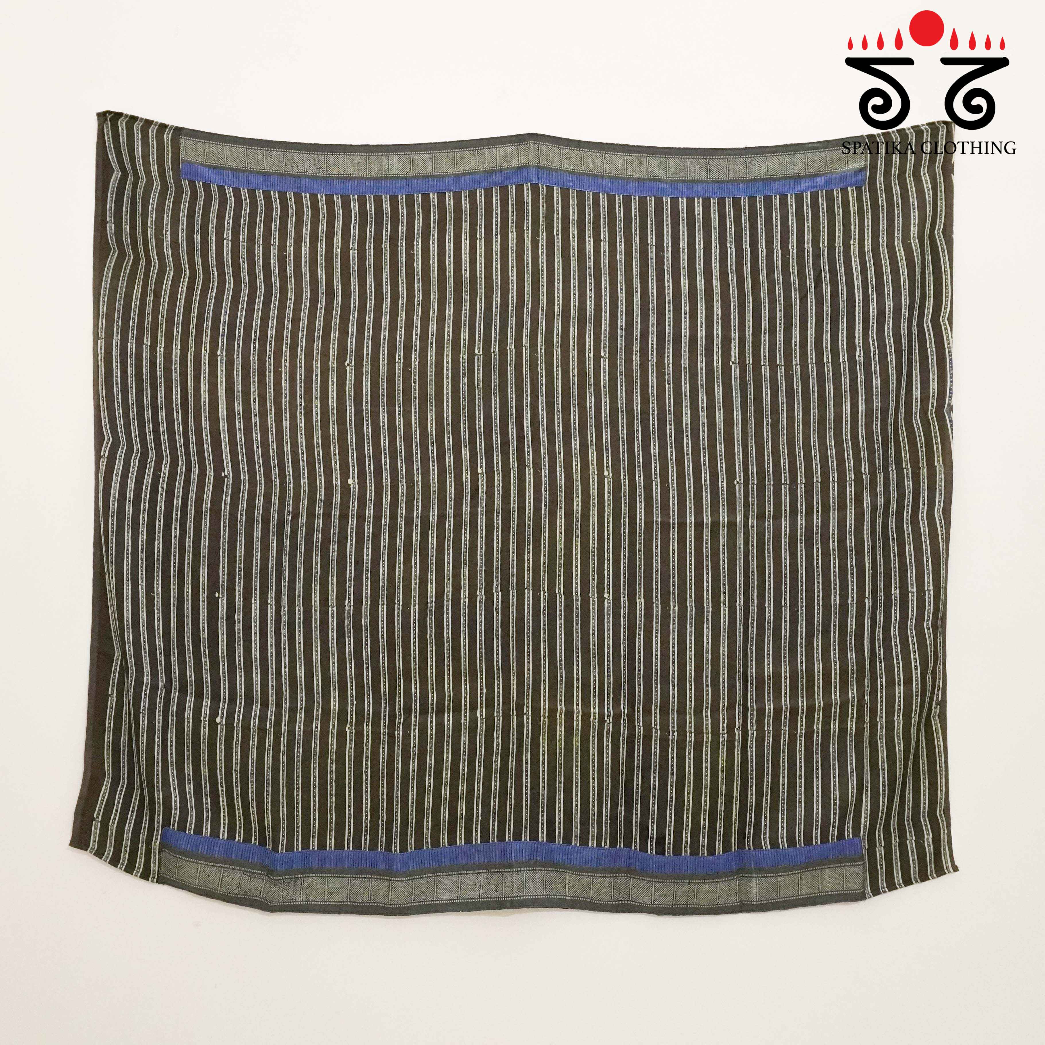 Blue Ponduru Handspun Cotton Saree - With Special Blouse