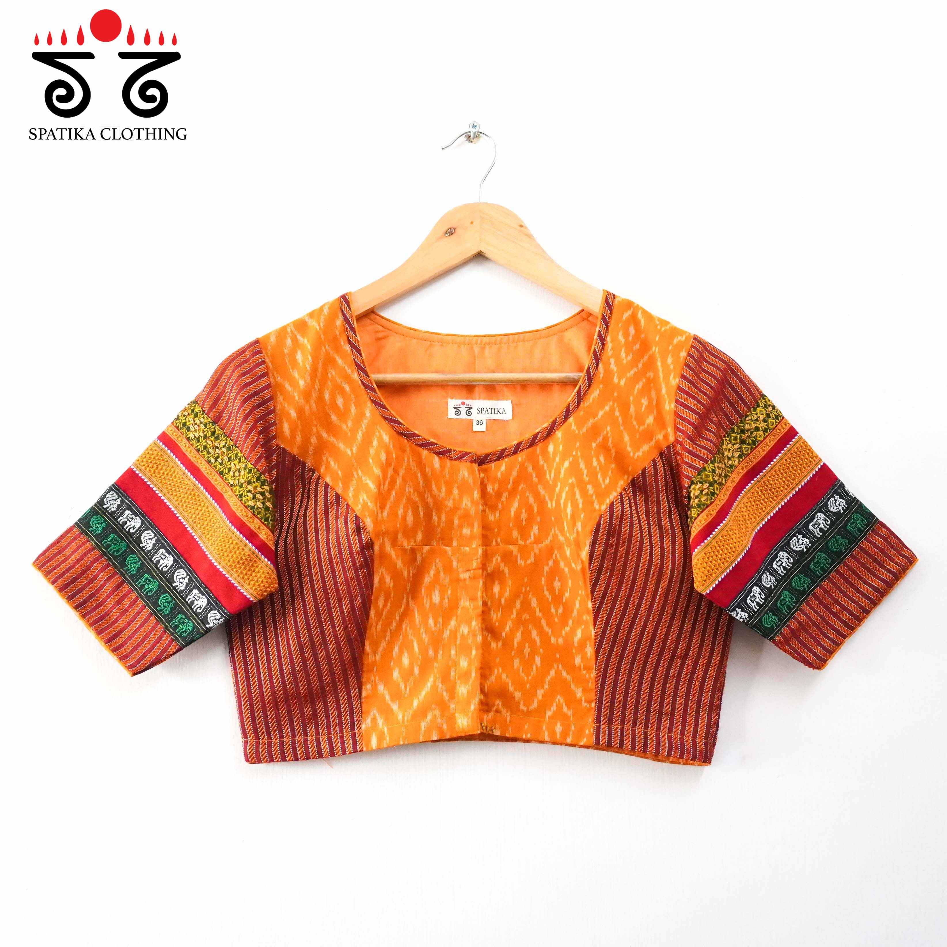 Yellow Ikat Khun-Hand crafted Blouse