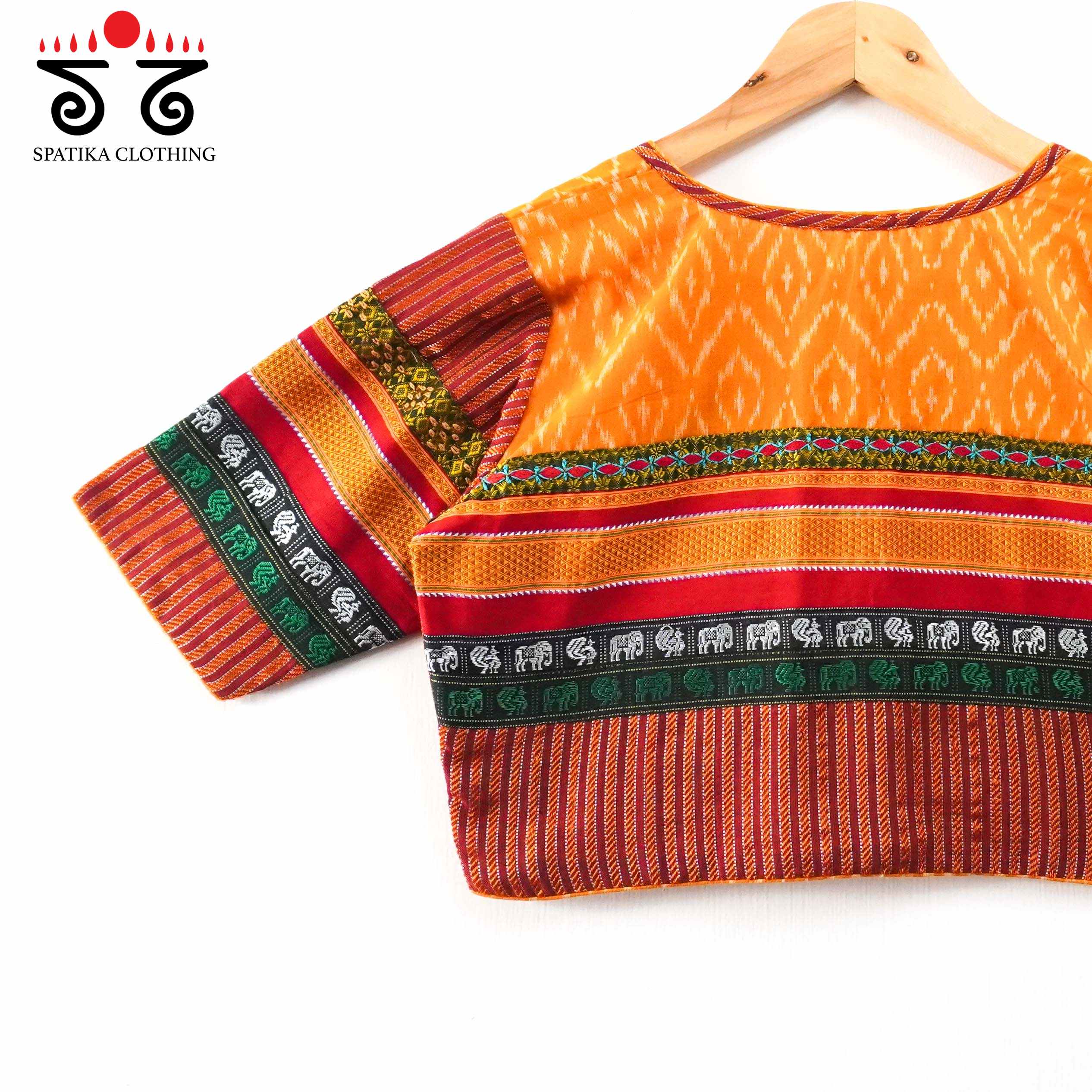 Yellow Ikat Khun-Hand crafted Blouse