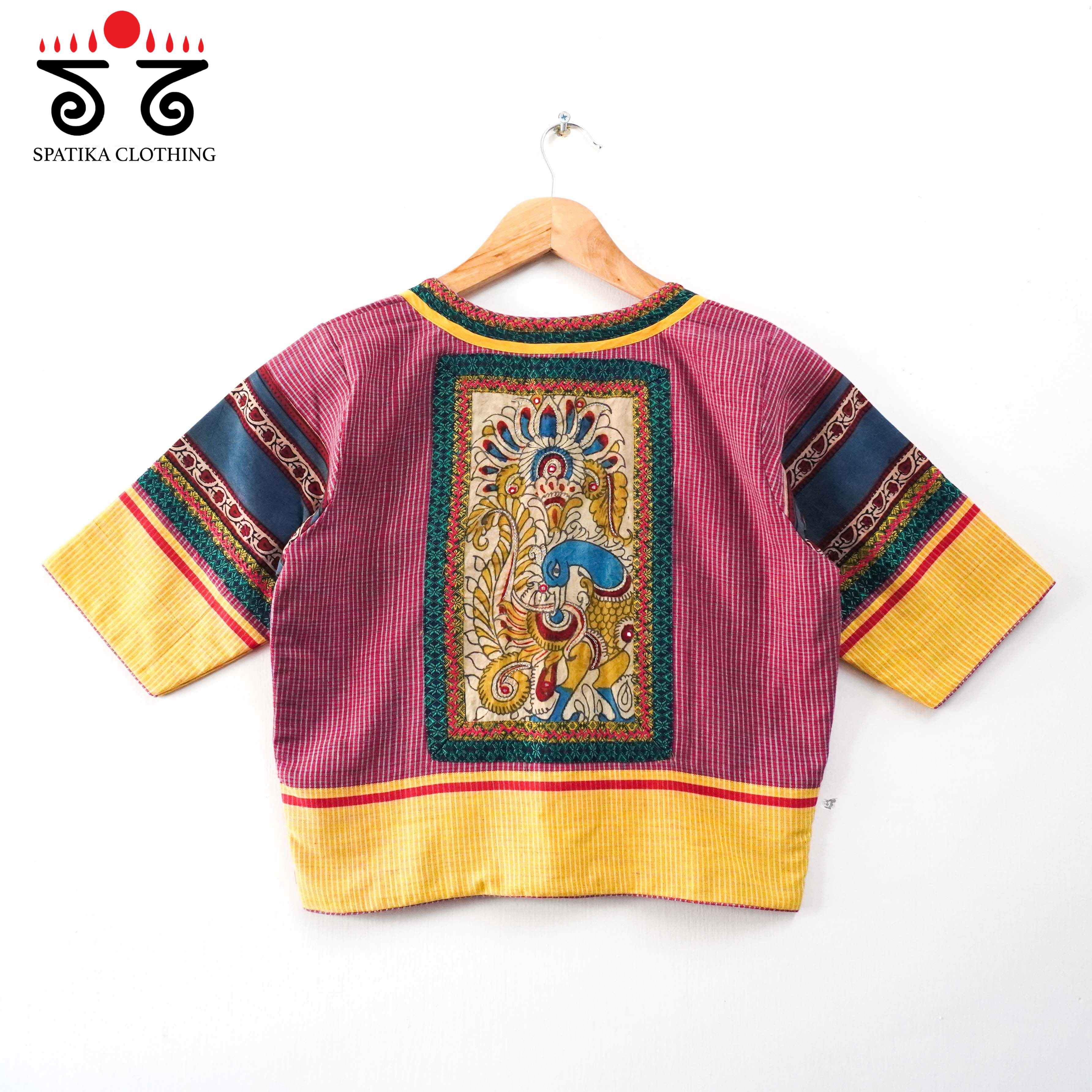 Annapakshi - Pen Kalamkari Crop top