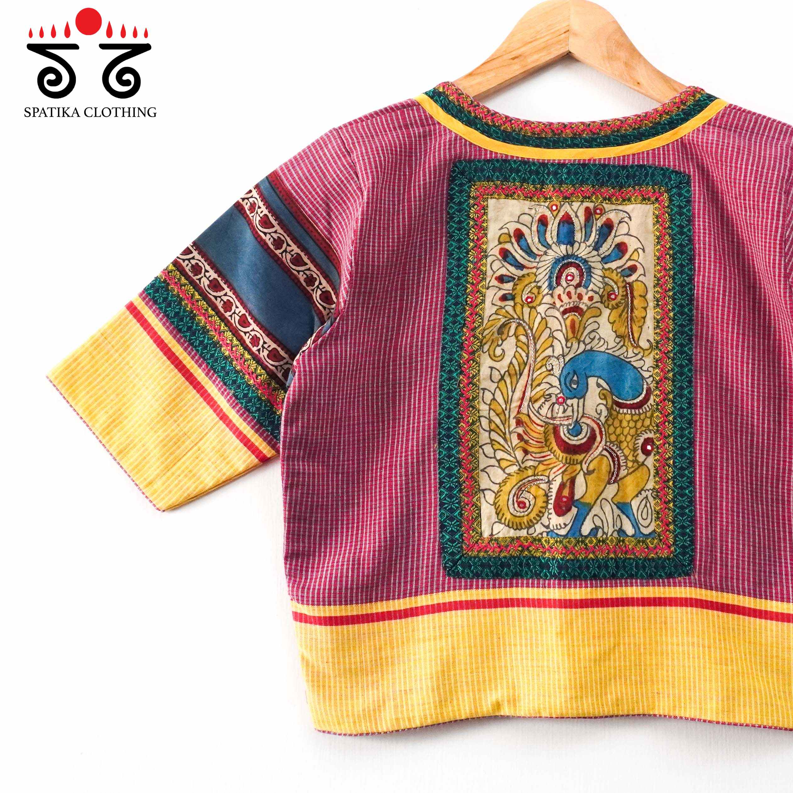 Annapakshi - Pen Kalamkari Crop top