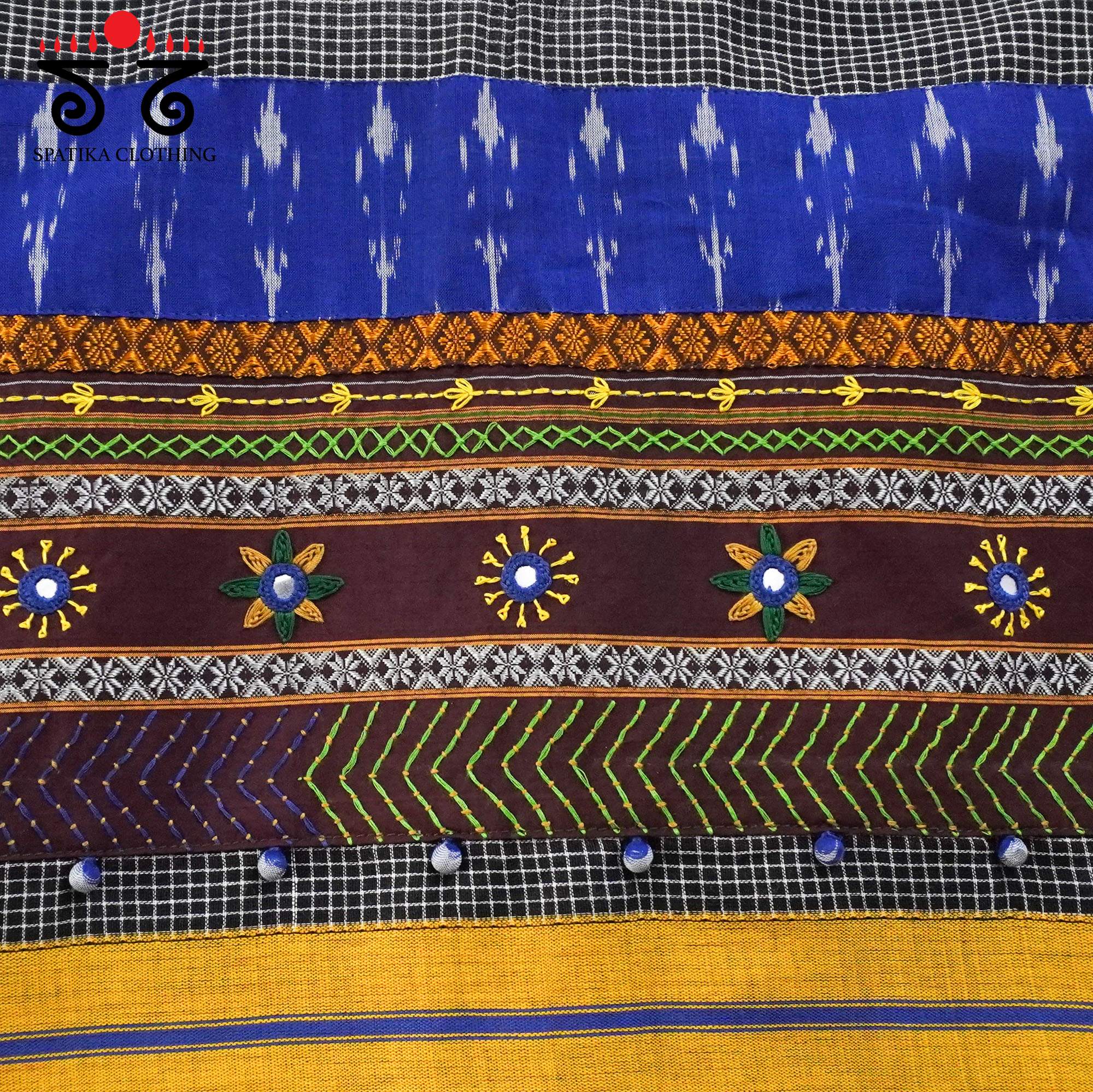 The Patteda Anchu - Blue Lambani Blouse