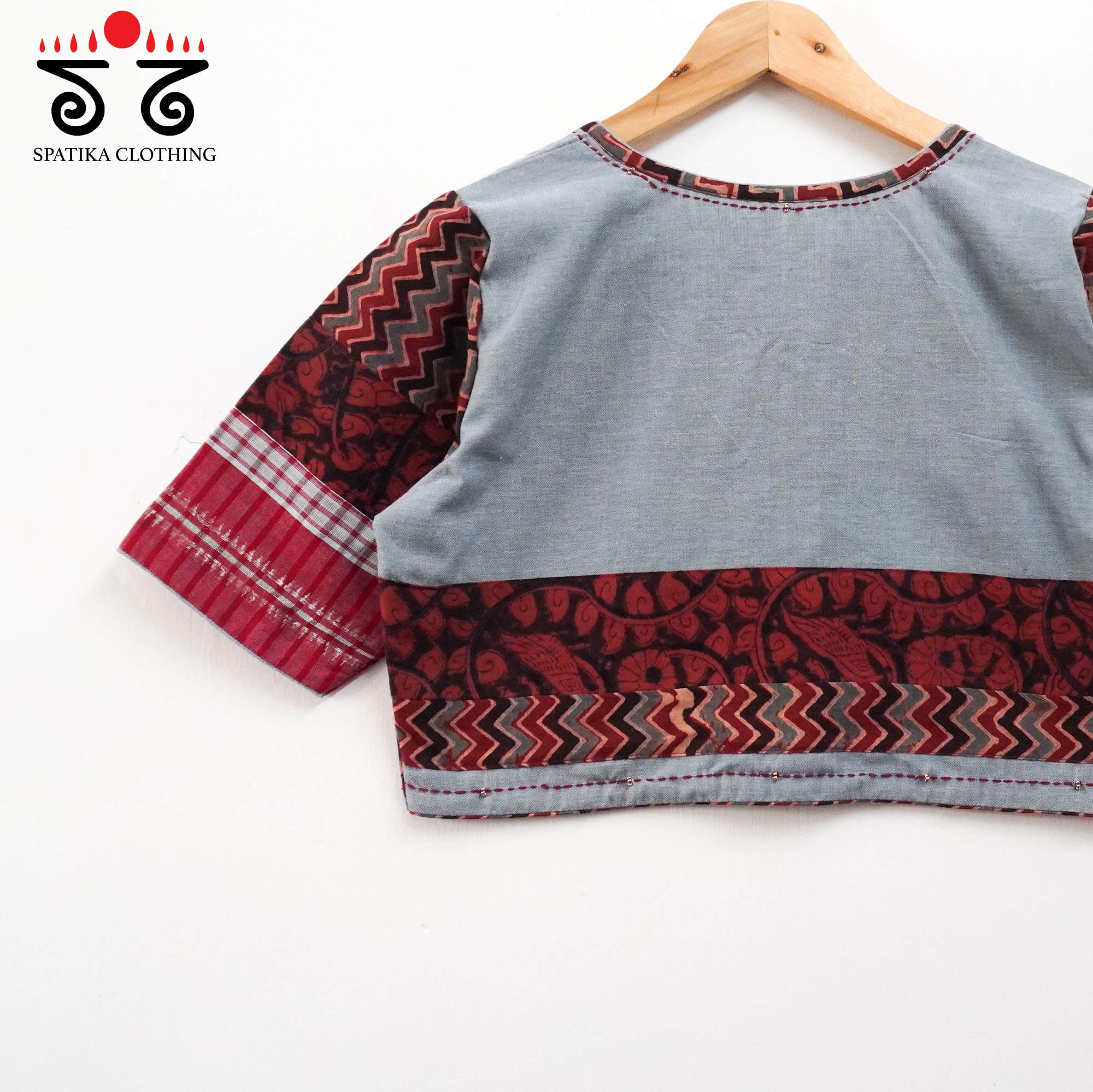 Grey Kalamkari - Handcrafted Blouse