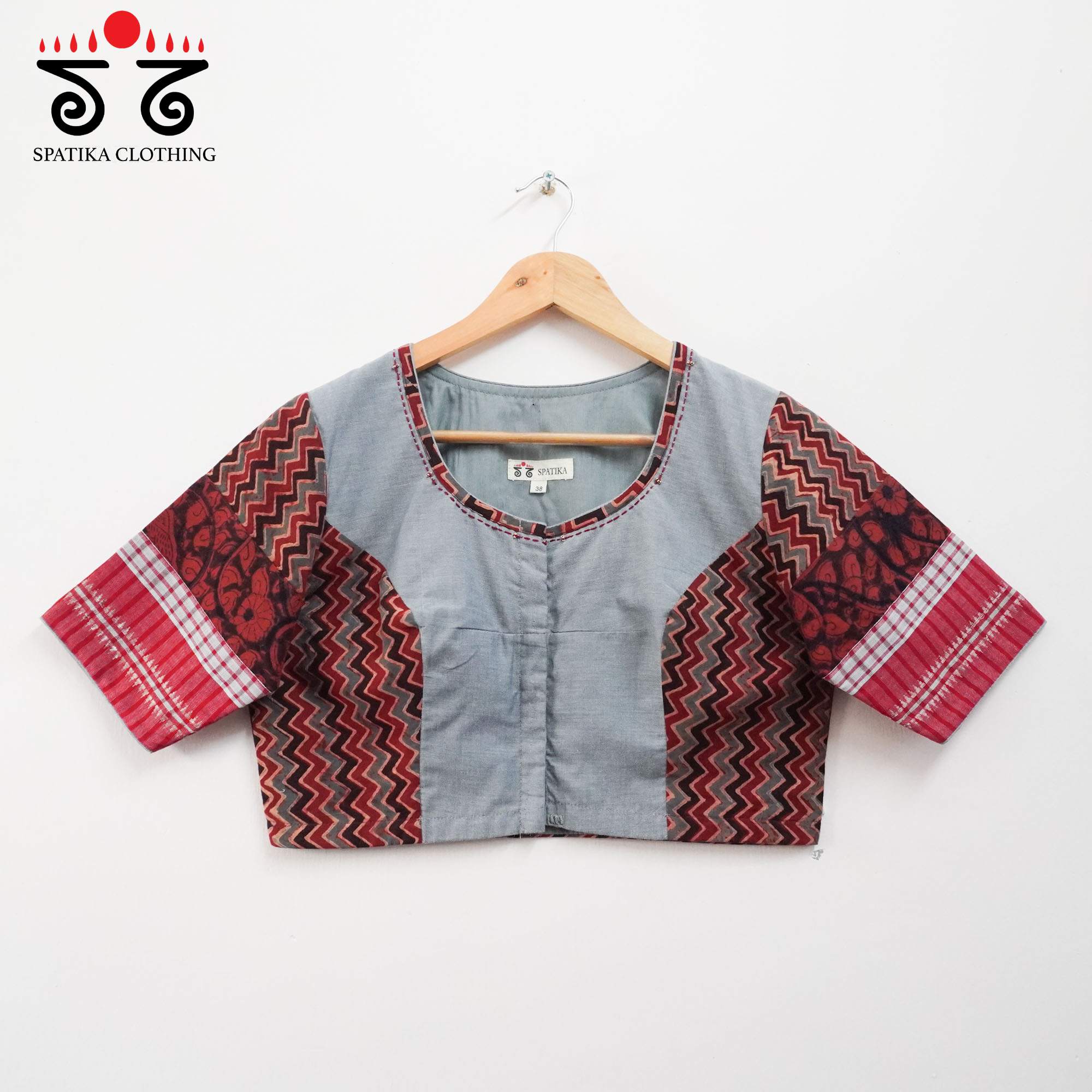 Grey Kalamkari - Handcrafted Blouse