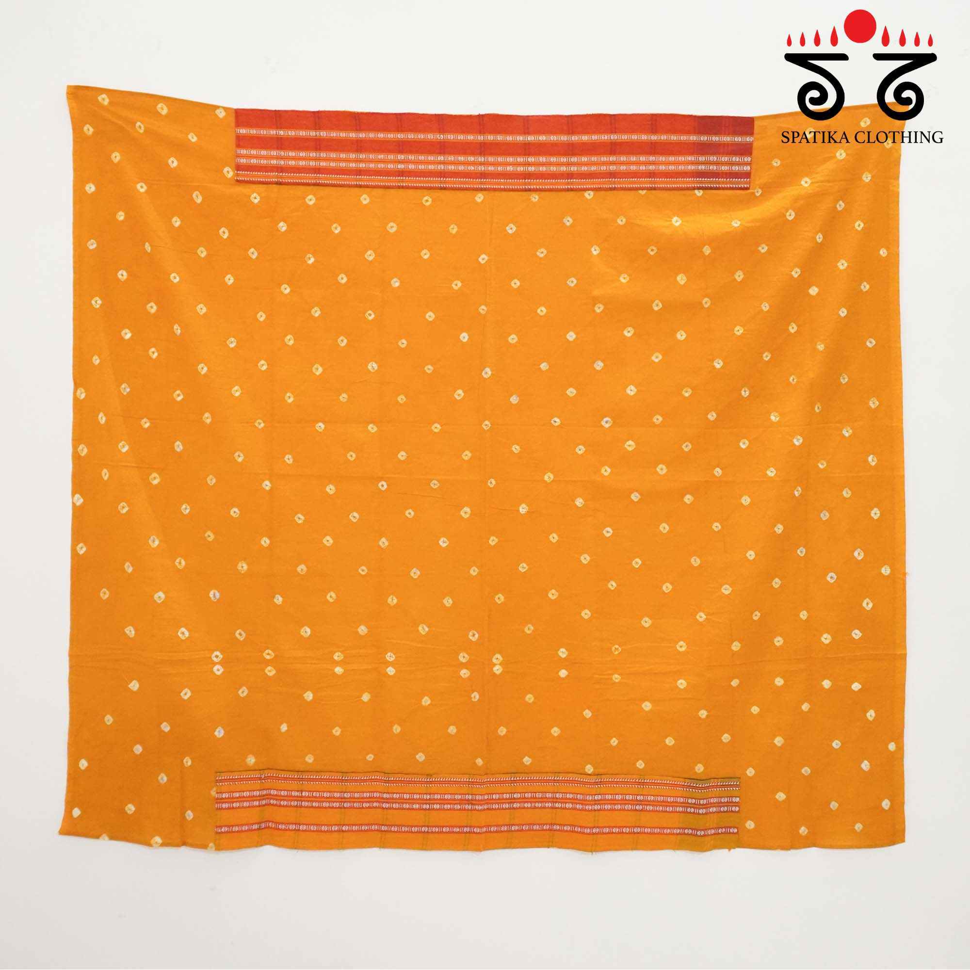 Green Ilkal Handwoven Cotton Saree - Bandhini Blouse